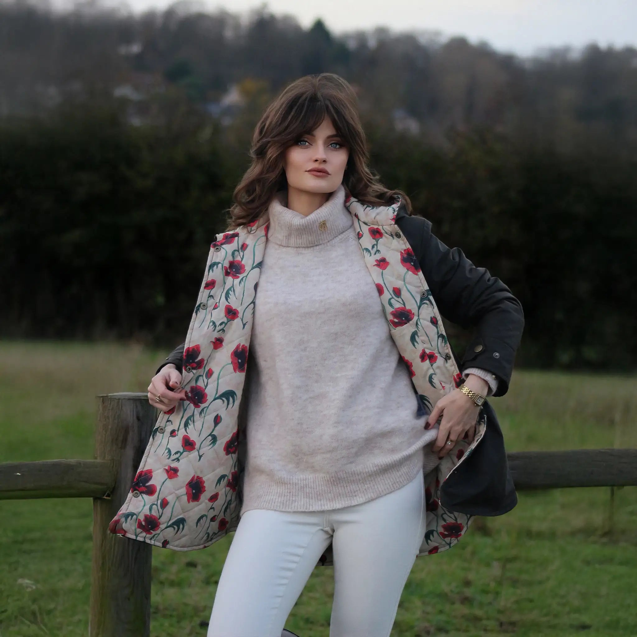 Bristol Wax Jacket Poppy Lining