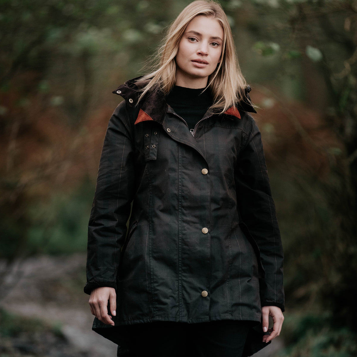 Louise Deluxe Check Wax Coat