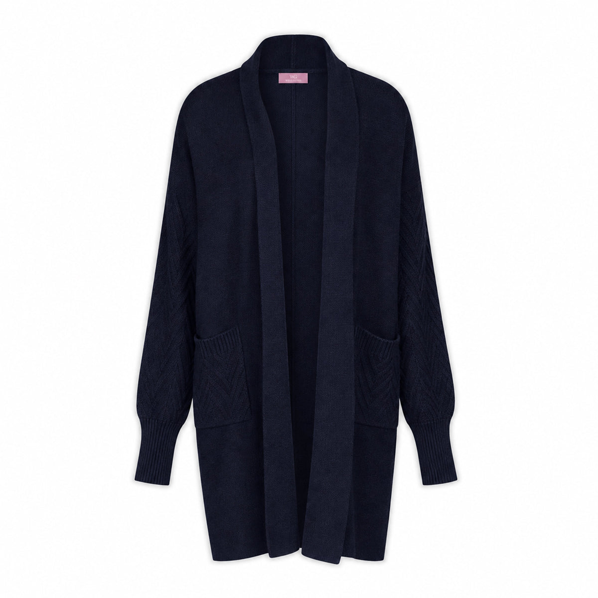 Cable Knit Navy Cardigan