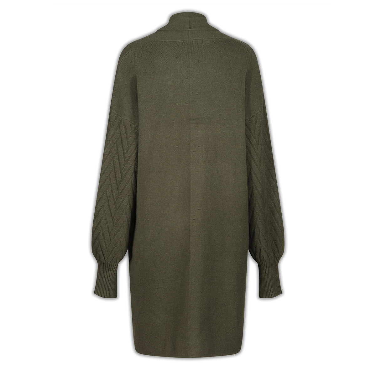 Cable Knit Khaki Cardigan