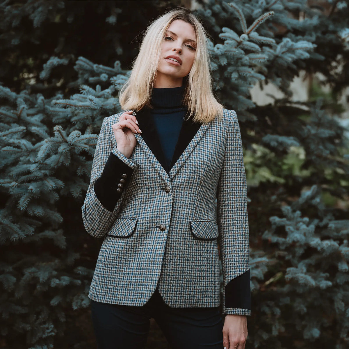 Grantham Midnight Check Wool Jacket
