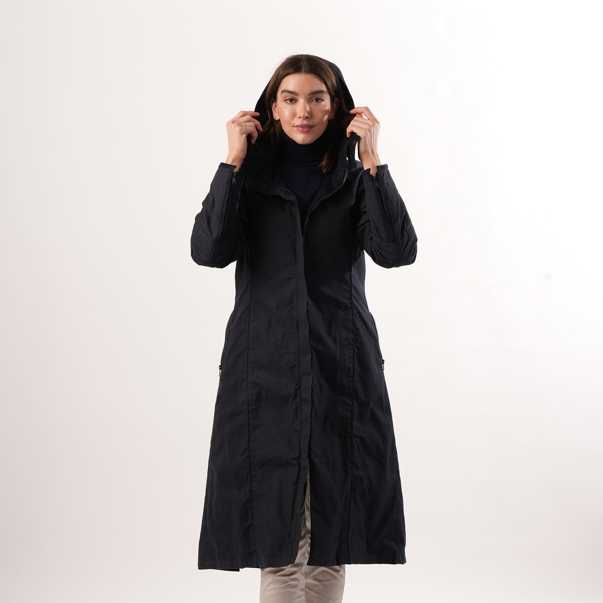 Eleanor Navy Quilted Waterproof Coat