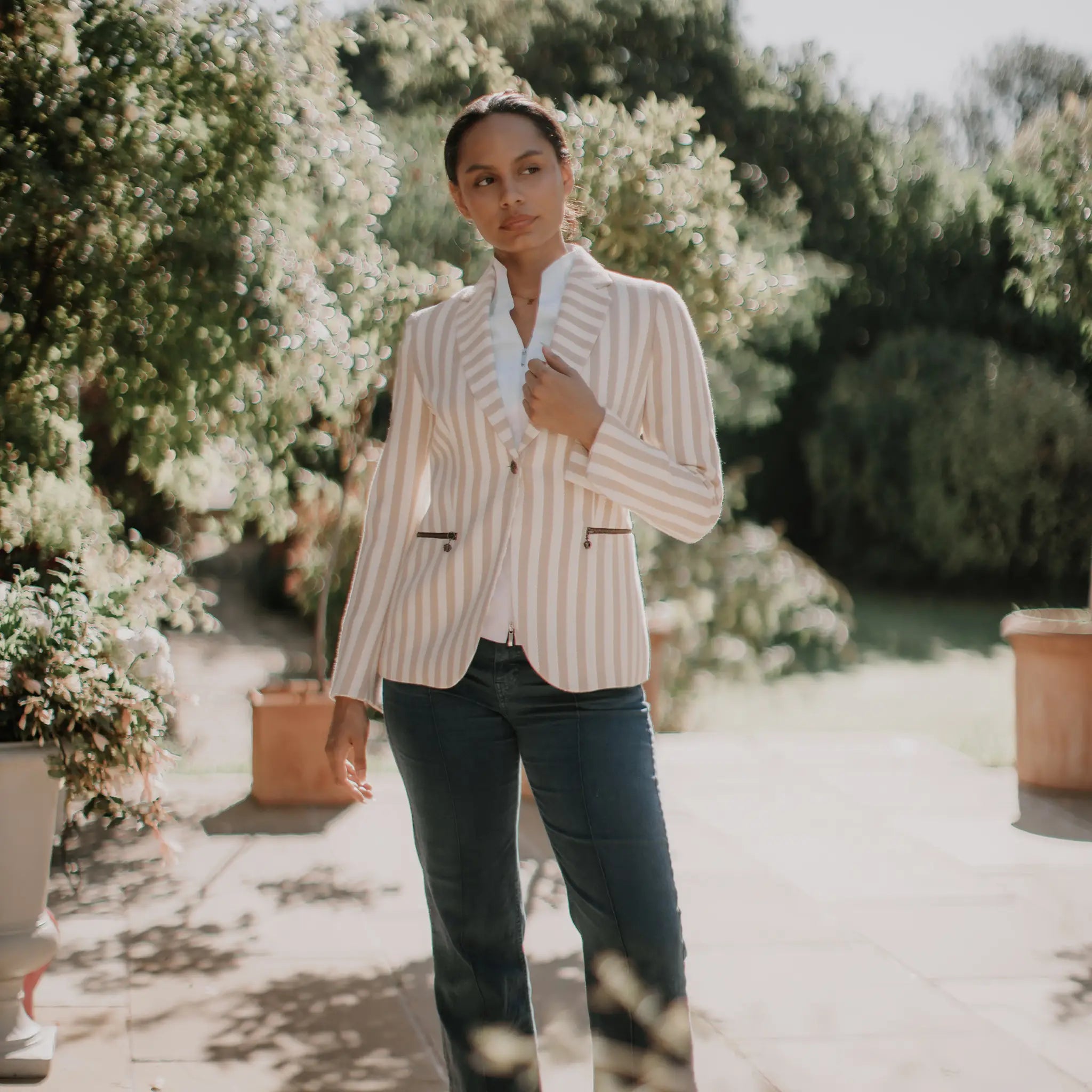 Positano Gold Stripe Blazer