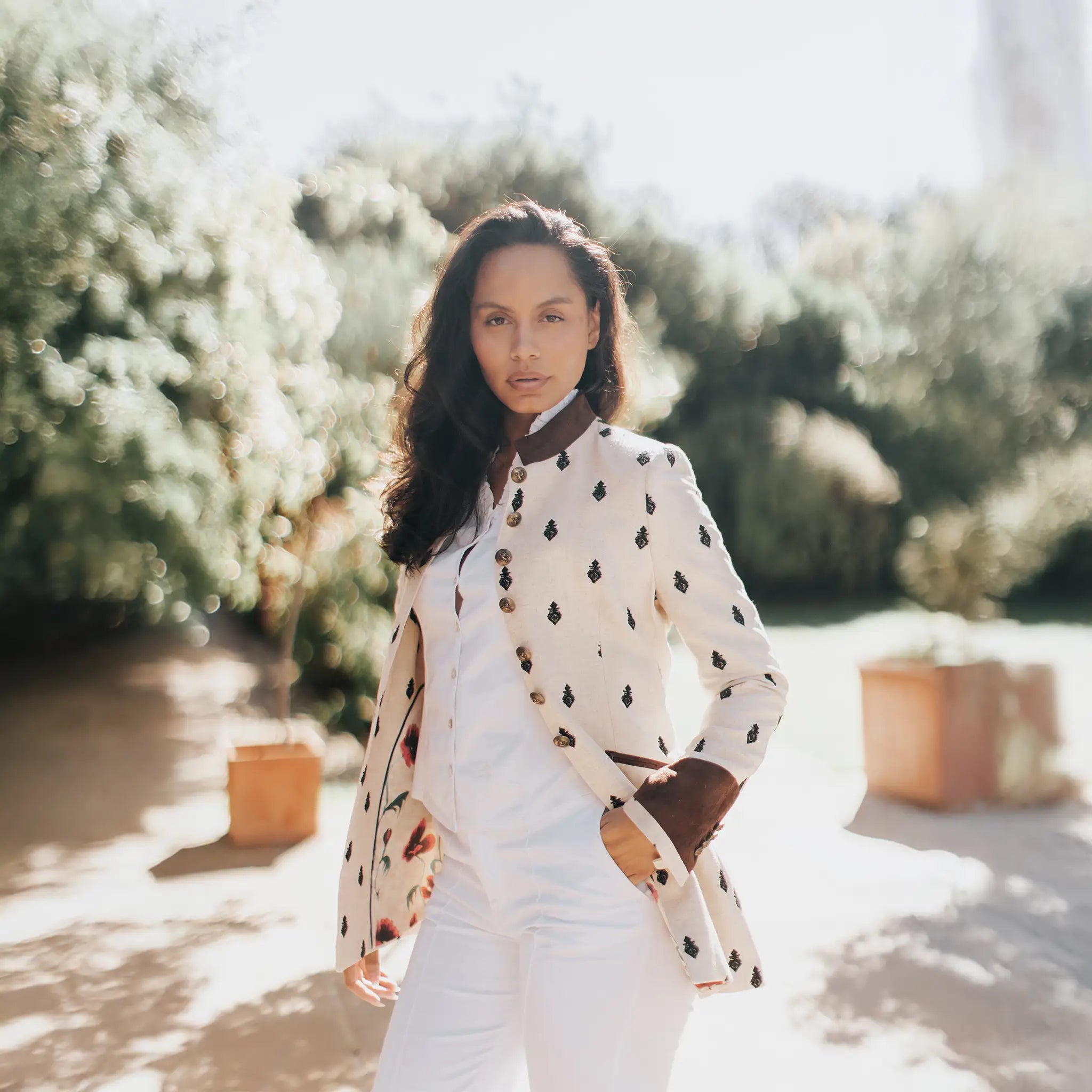 Henley Embroidered Jacket