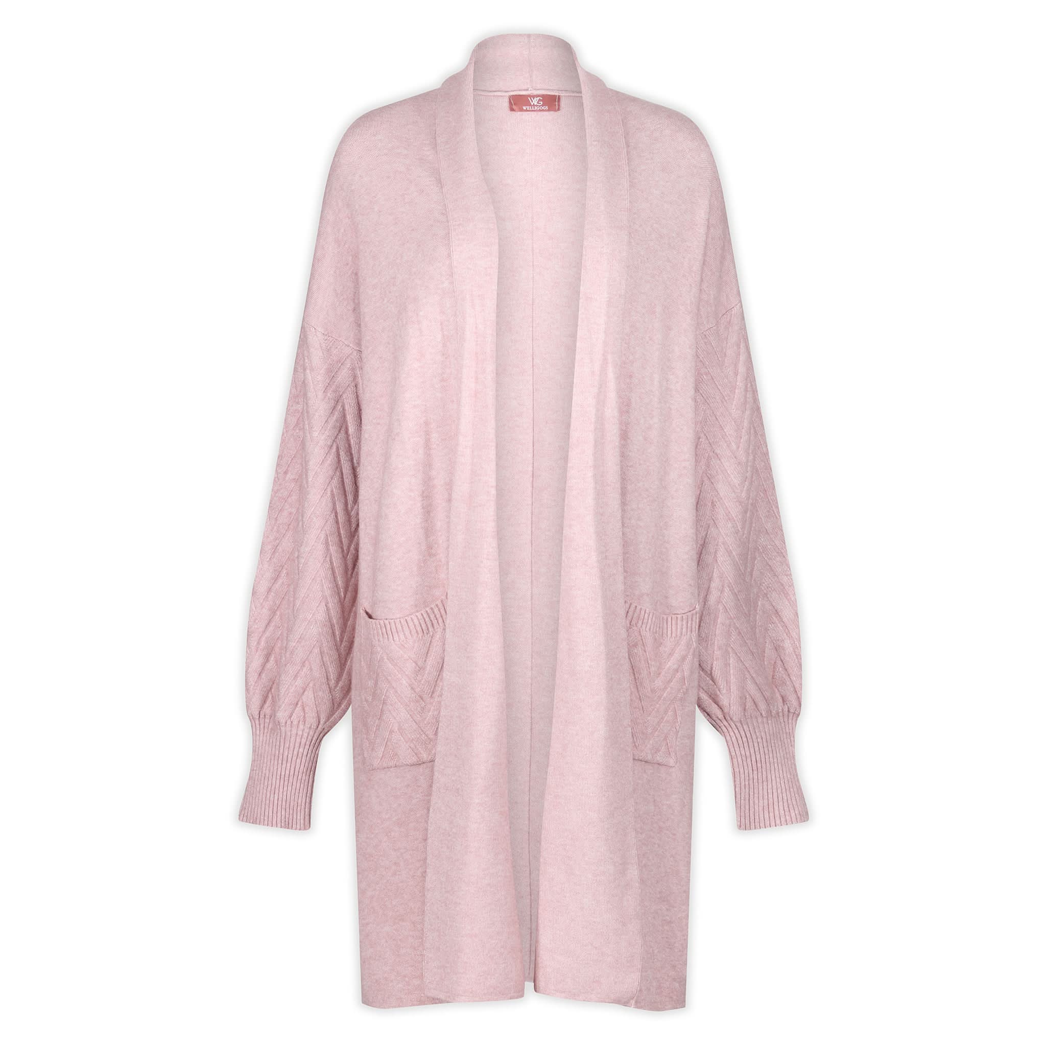 Cable Knit Pink Cardigan - Welligogs