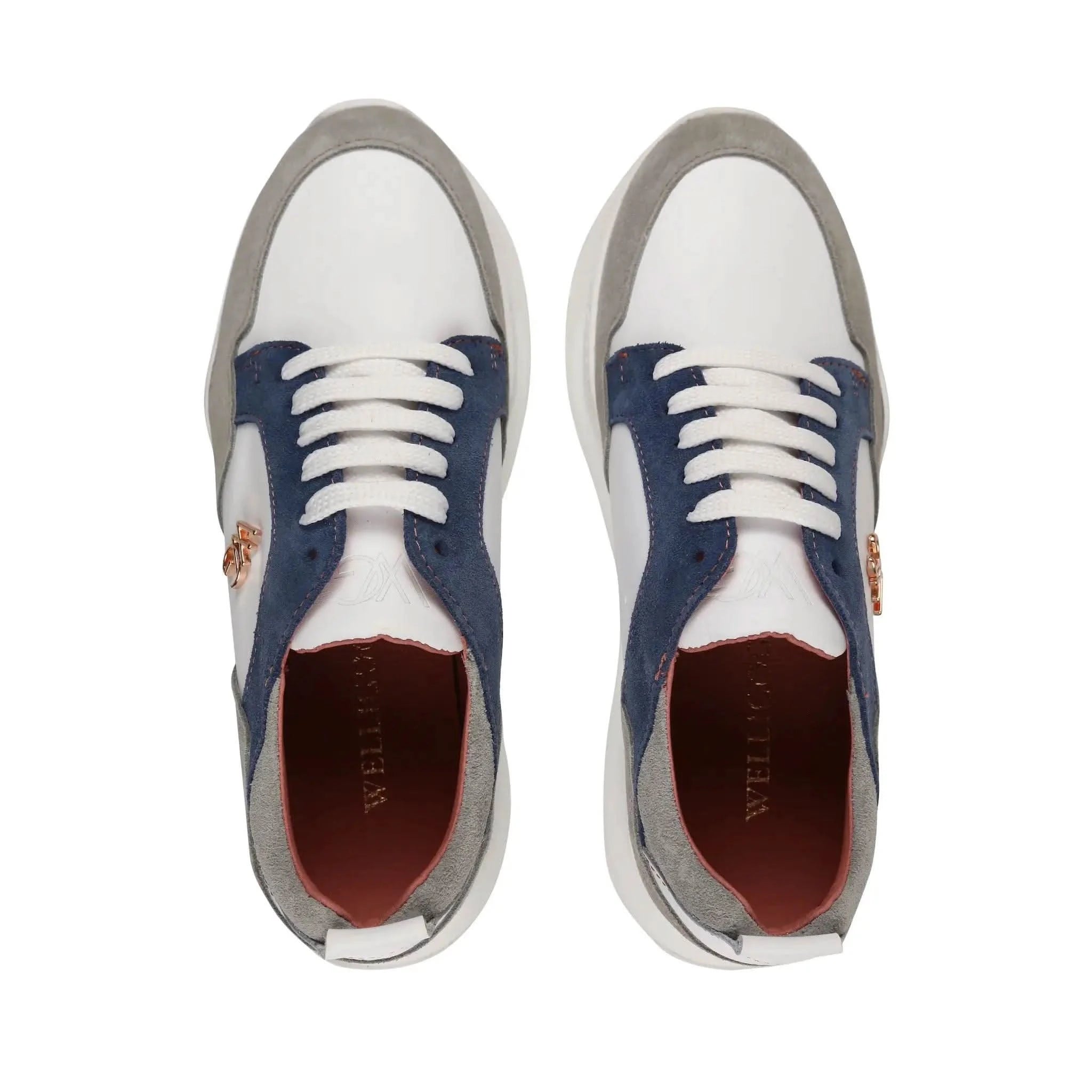 Camden Grey/Blue Chunky Trainers - Welligogs