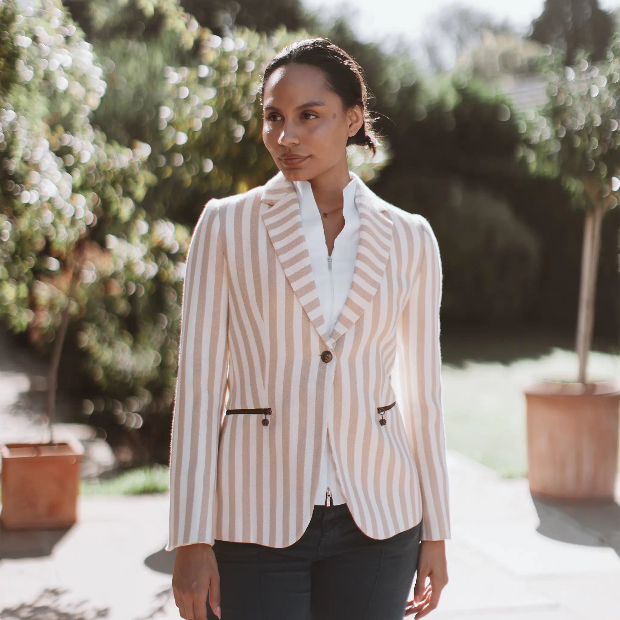 Positano Gold Stripe Blazer