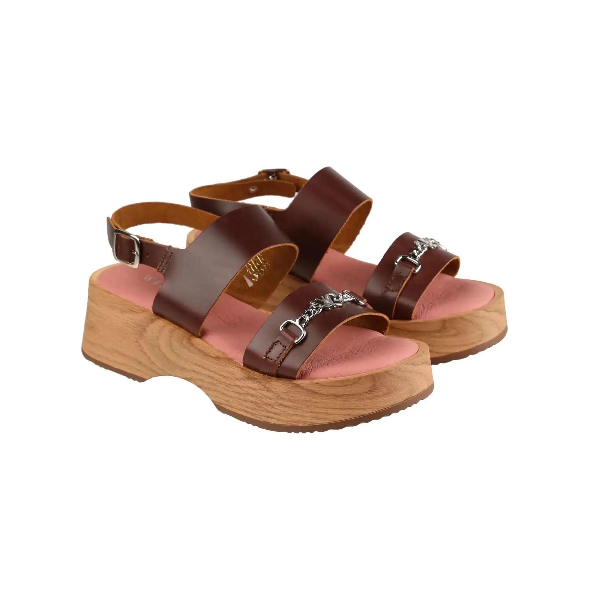 Heidi Mahogany Clog - Welligogs
