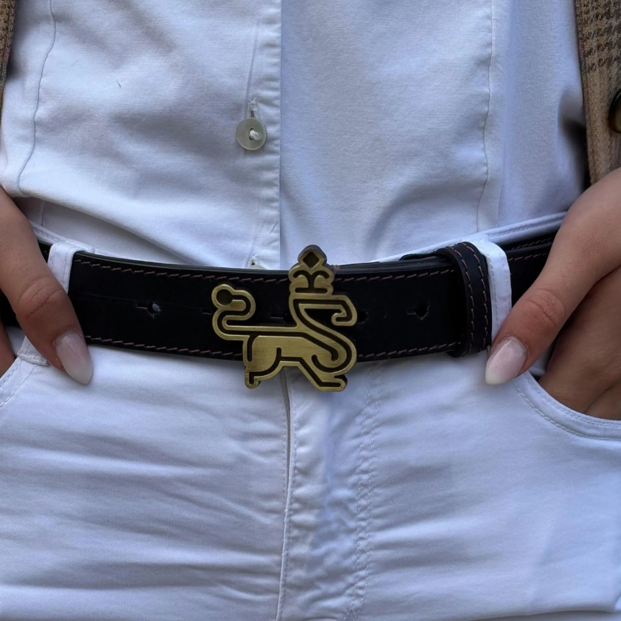 Lion Navy Belt