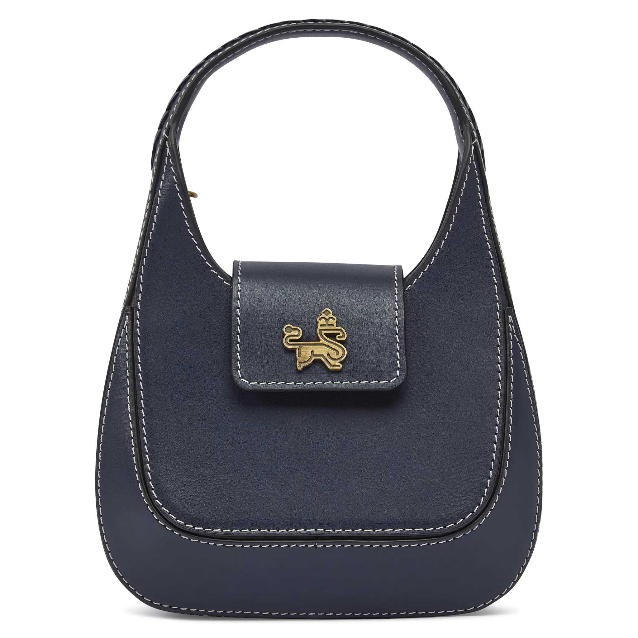 Phillipa Navy Leather Handbag