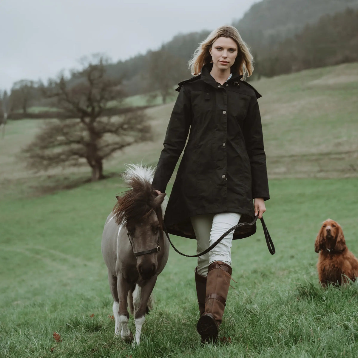 Odette Black Waterproof Coat