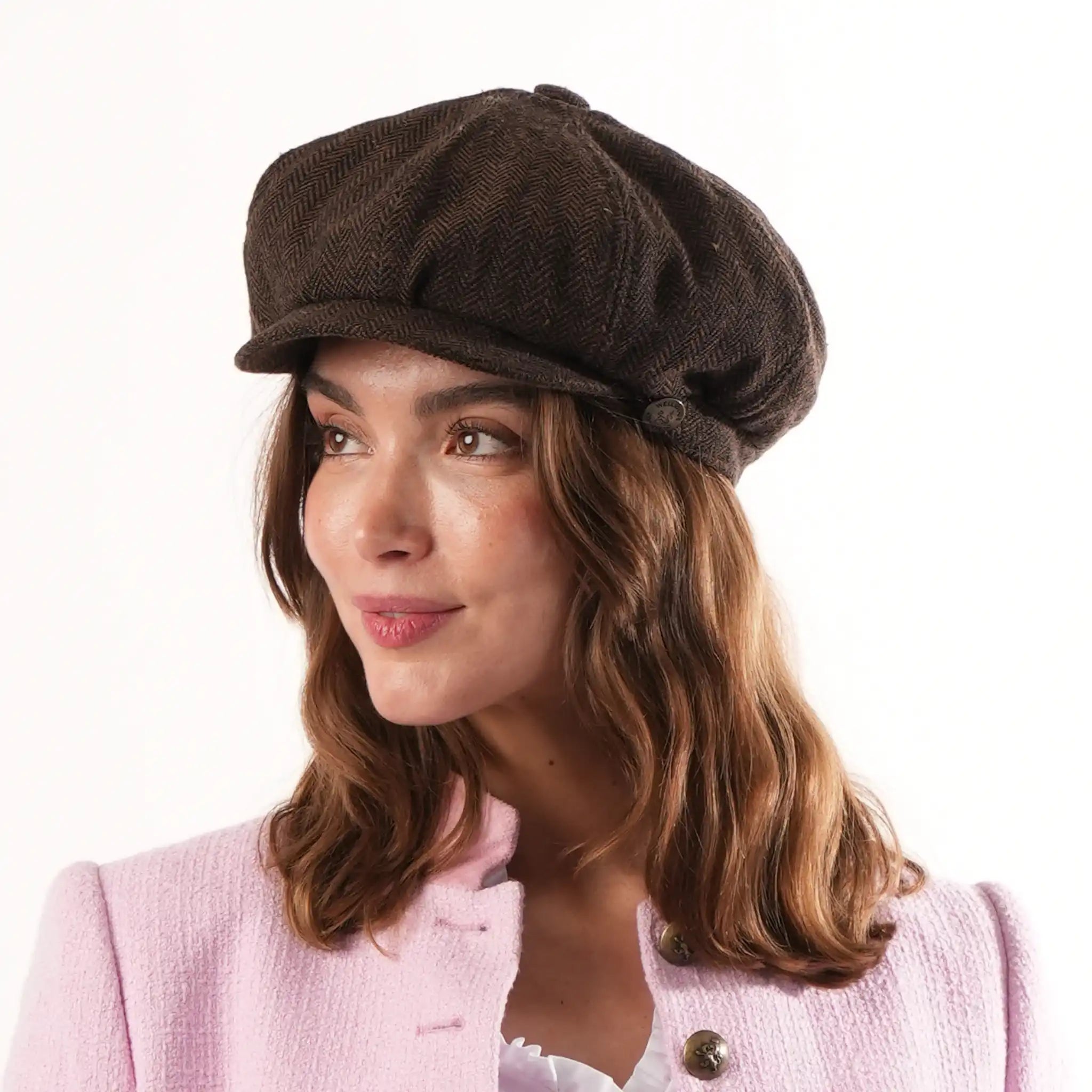 Bakerboy Brown Herringbone Cap