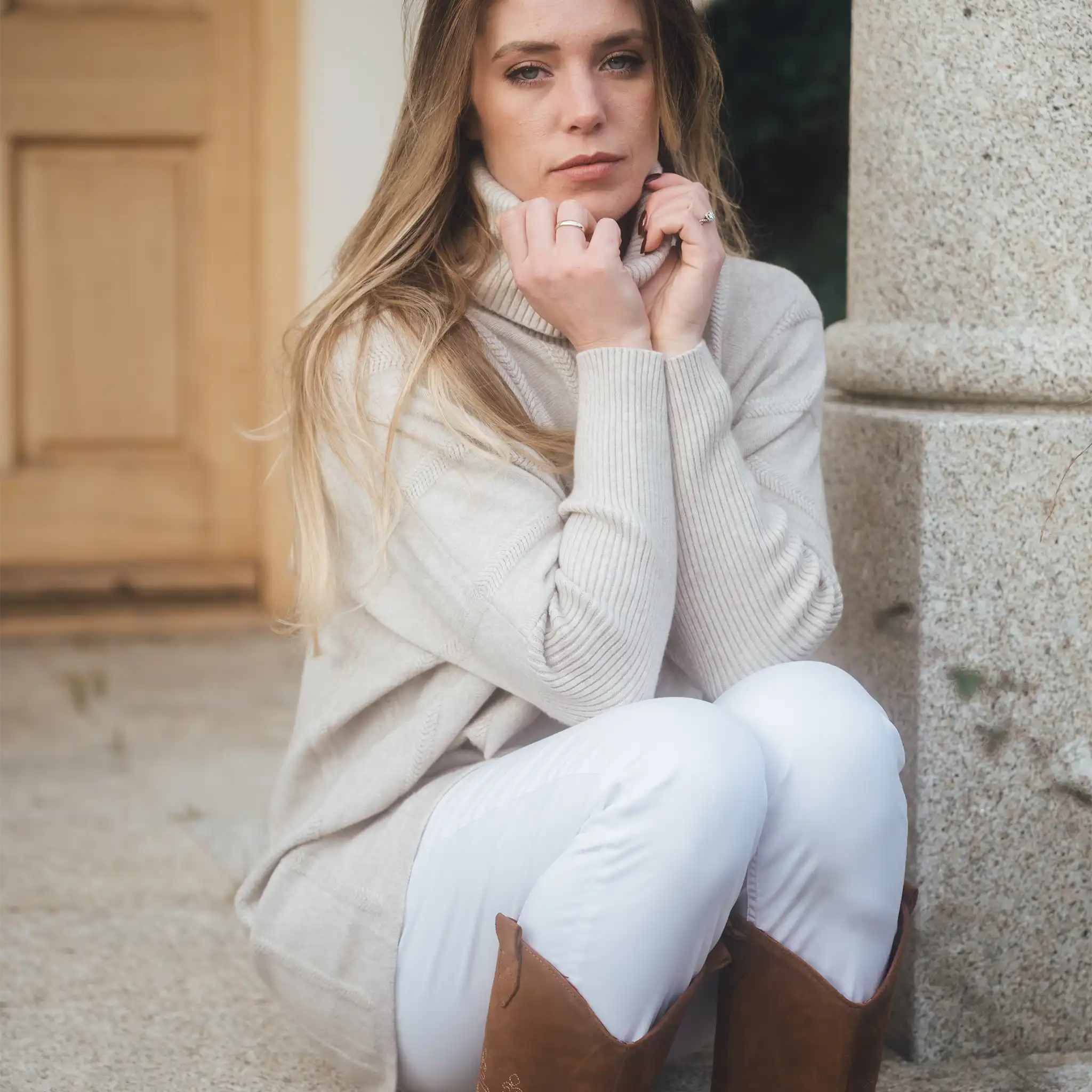 Cable Knit Latte Jumper - Welligogs