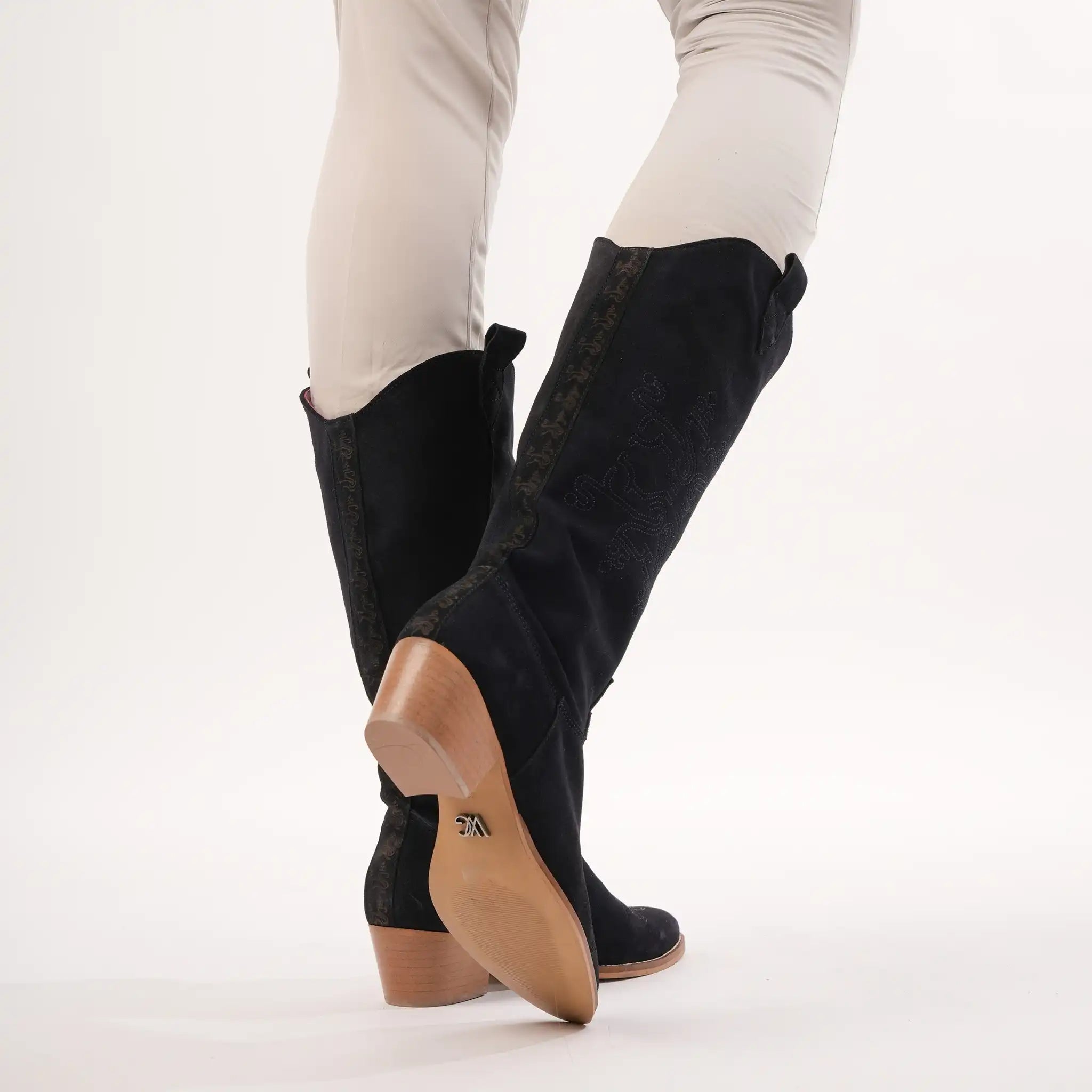 Beth Navy Suede Boots