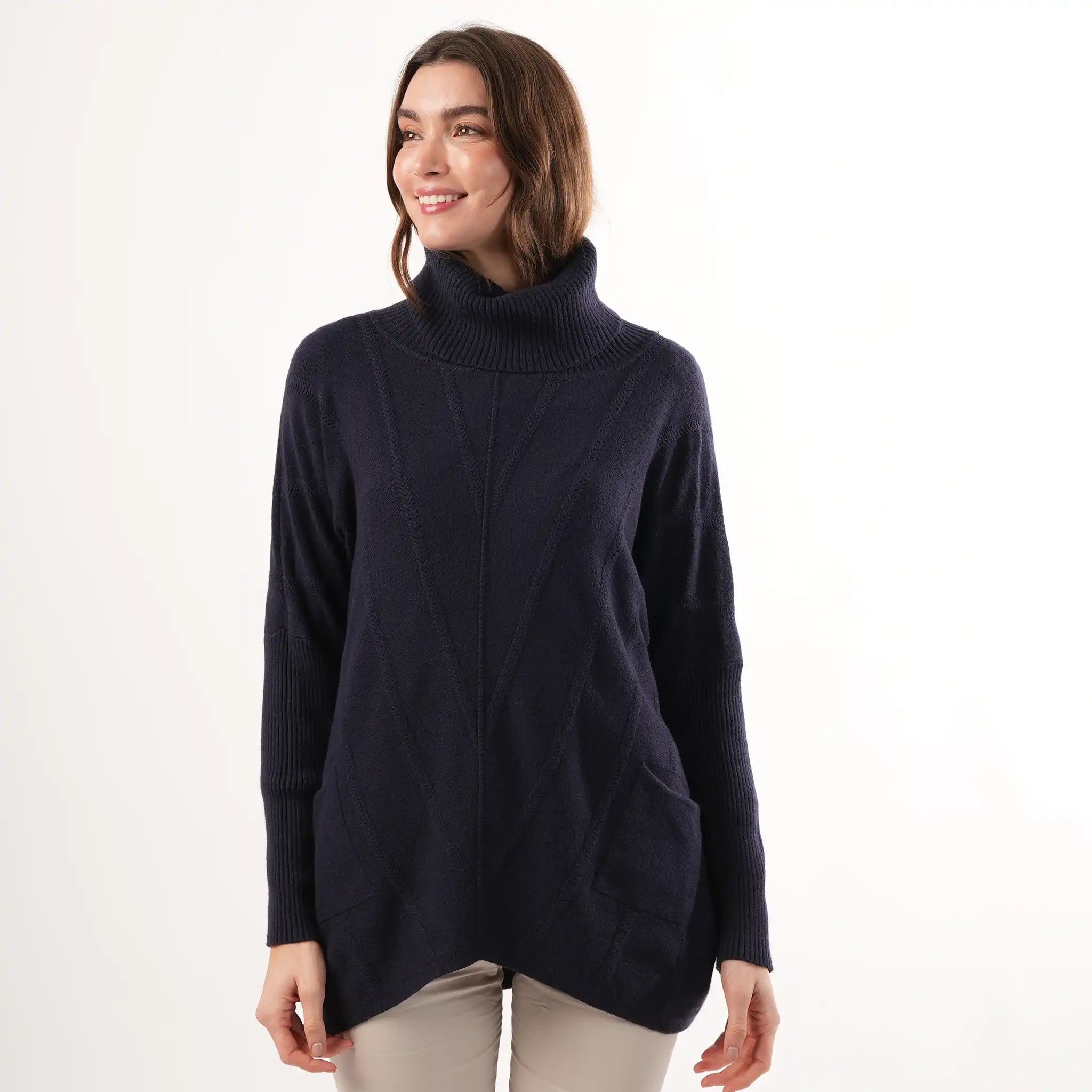 Cable Knit Navy Jumper