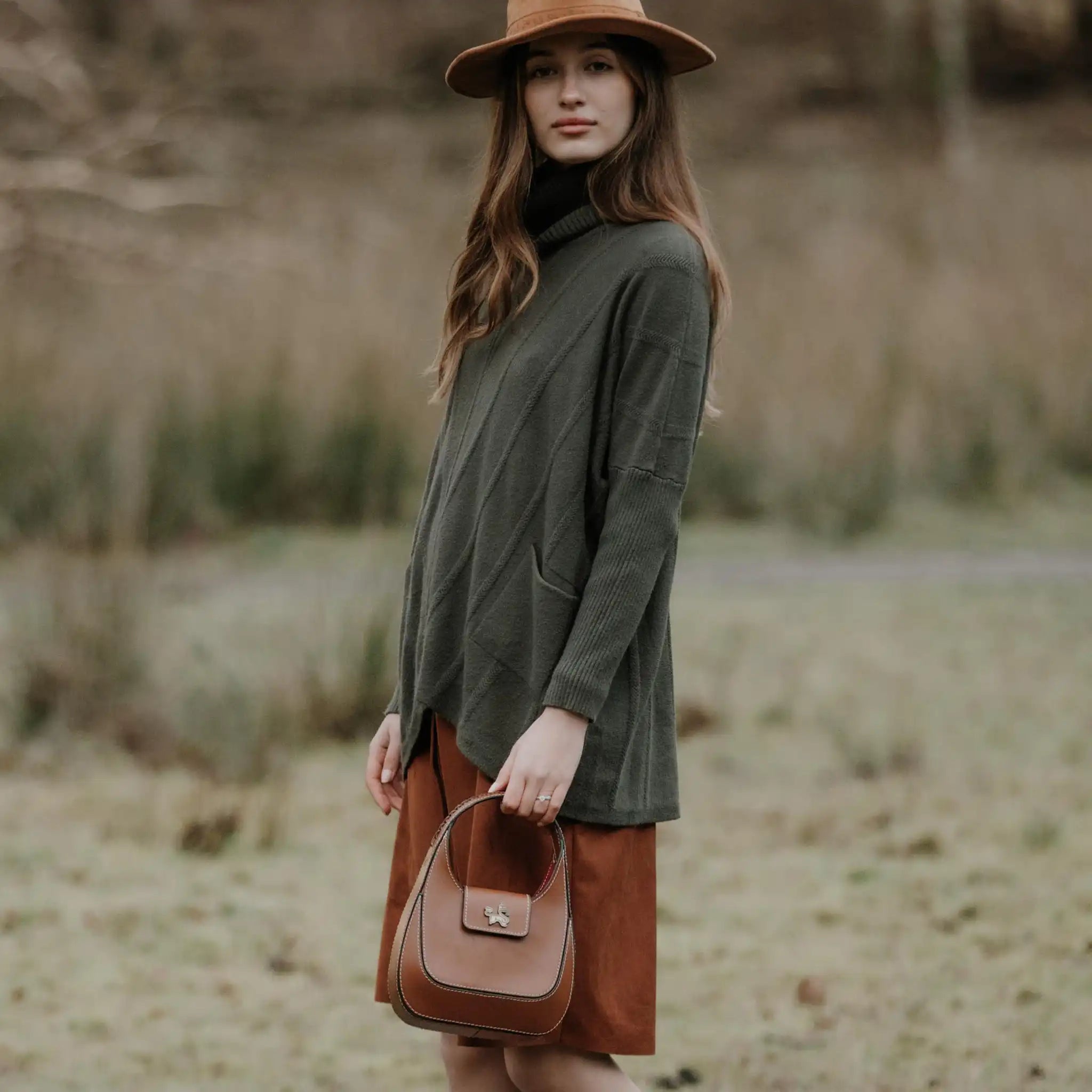 Cable Knit Khaki Jumper - Welligogs