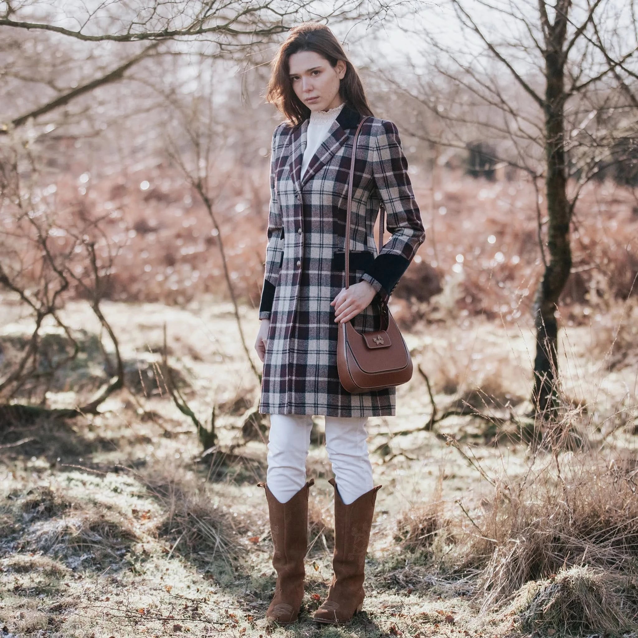 Demelza Check Wool Coat - Welligogs
