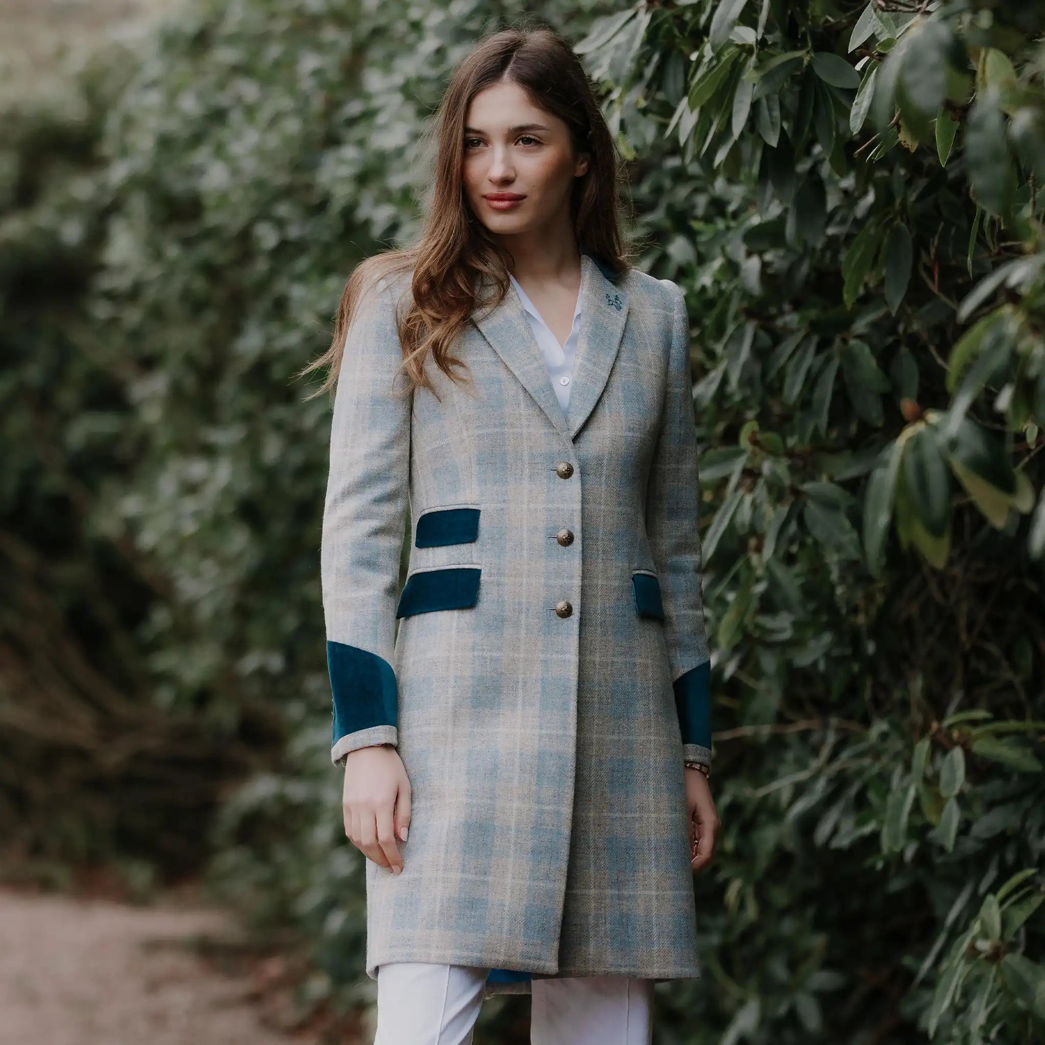 Demelza Sky Blue Wool Coat - Welligogs