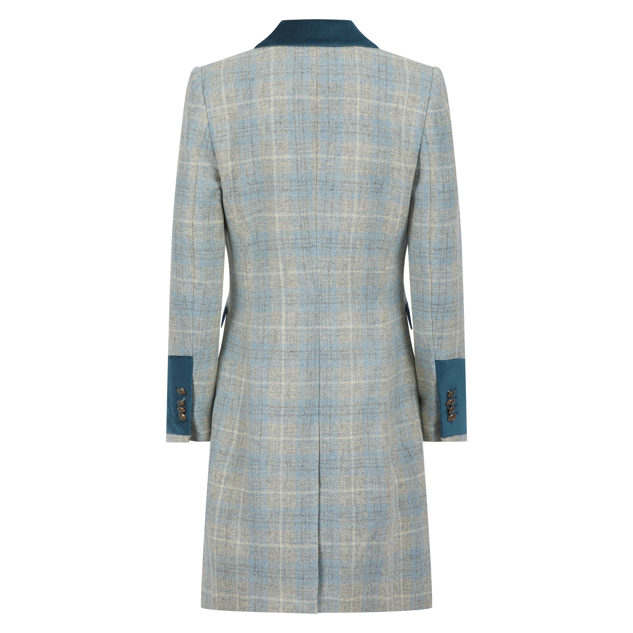 Demelza Sky Blue Wool Coat - Welligogs