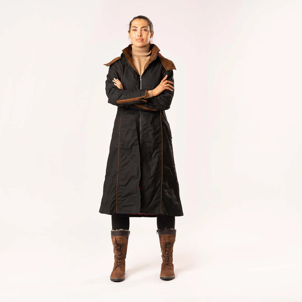 Eleanor Black Long Waterproof Coat - Welligogs