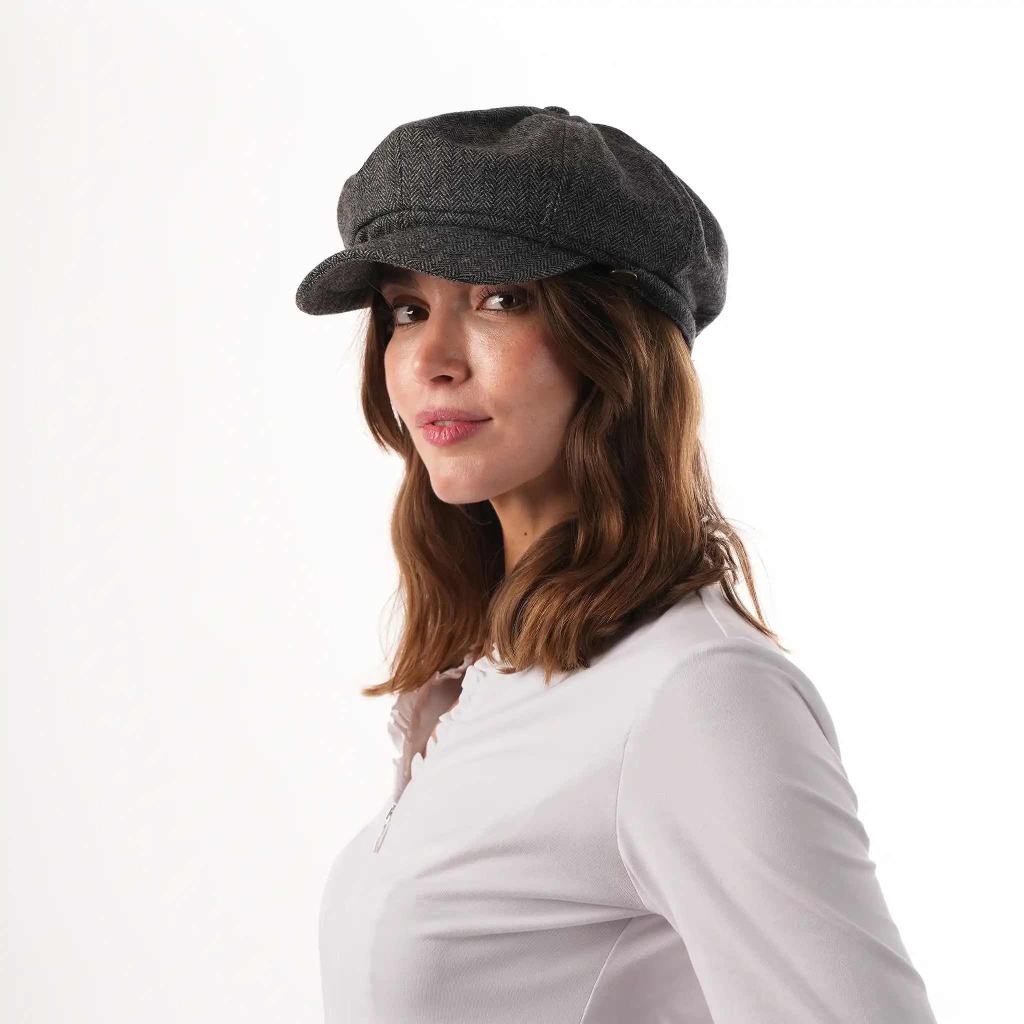 Bakerboy Grey Herringbone Cap