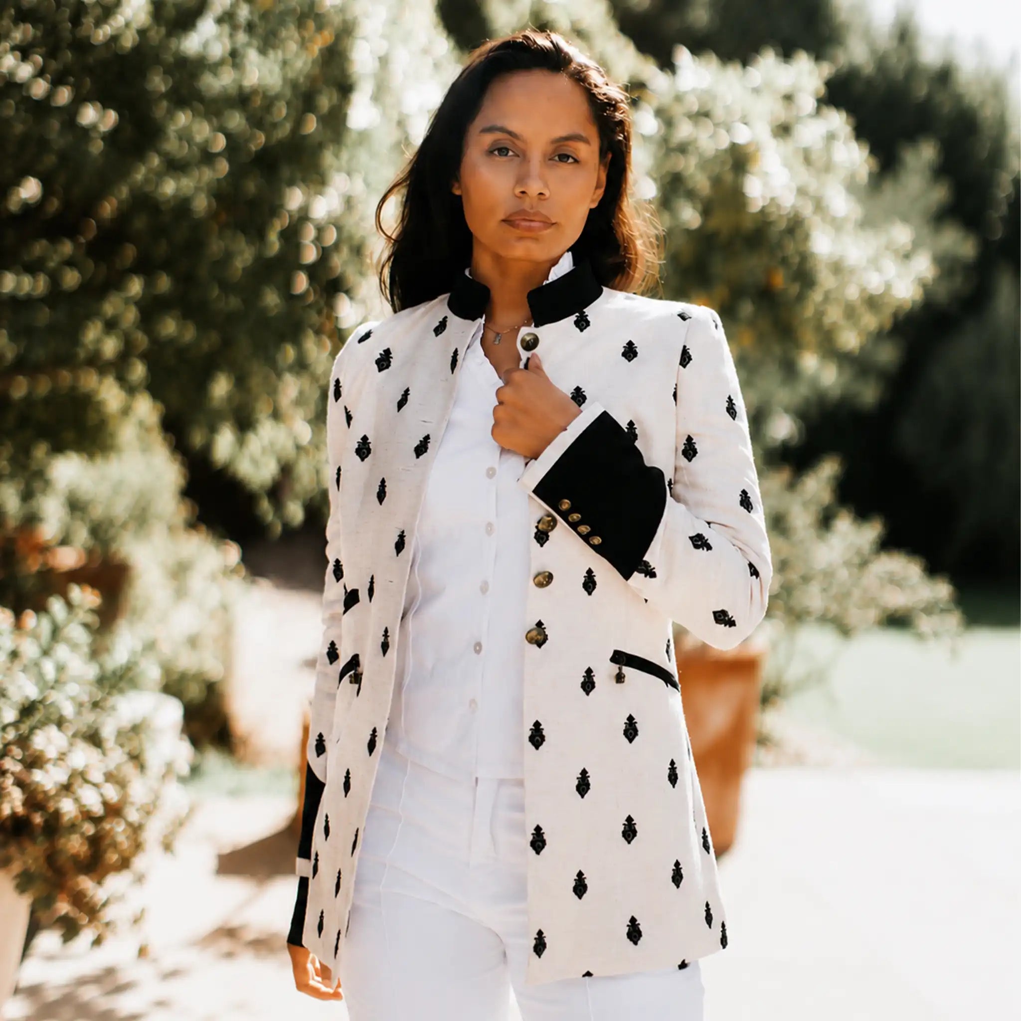 Henley Embroidered Jacket
