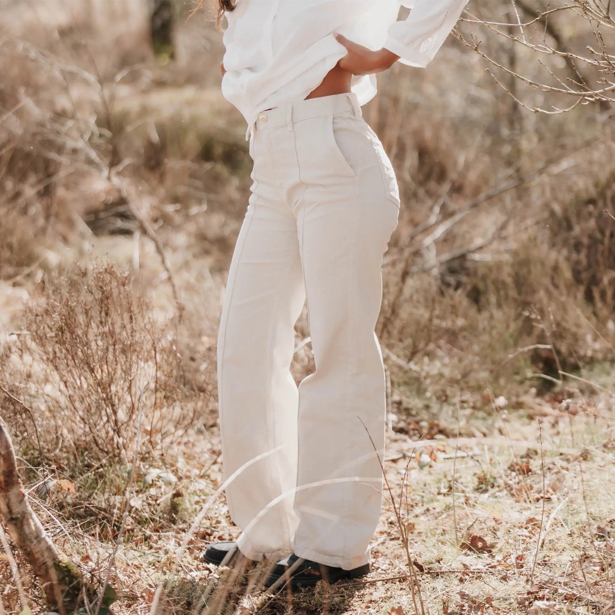 Nina Wheat High Waisted Jeans - Welligogs