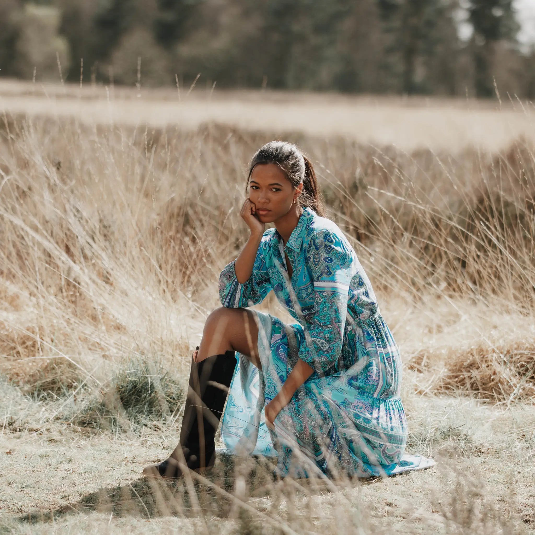 Josephine Turquoise Dress - Welligogs