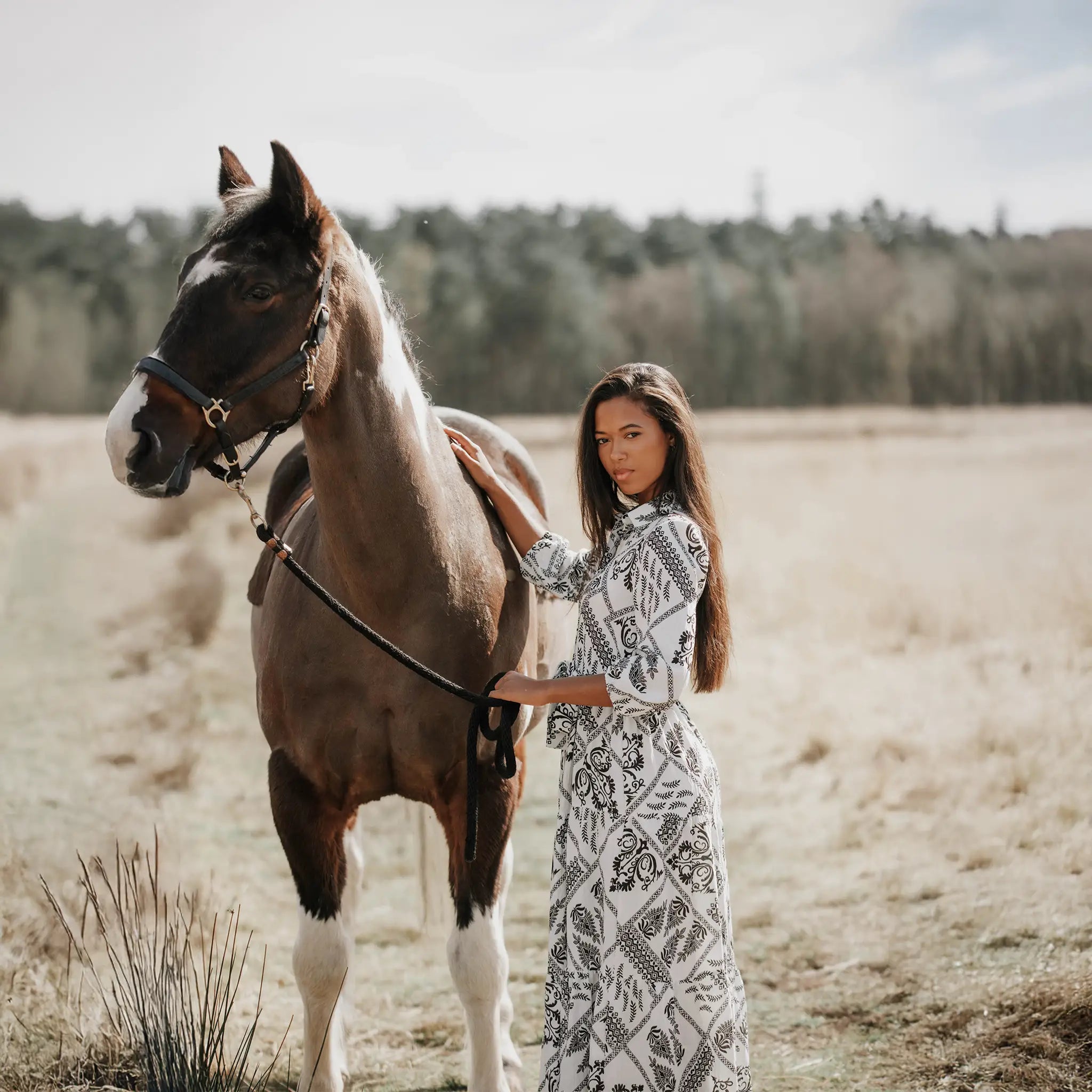 Josephine Black/White Dress - Welligogs