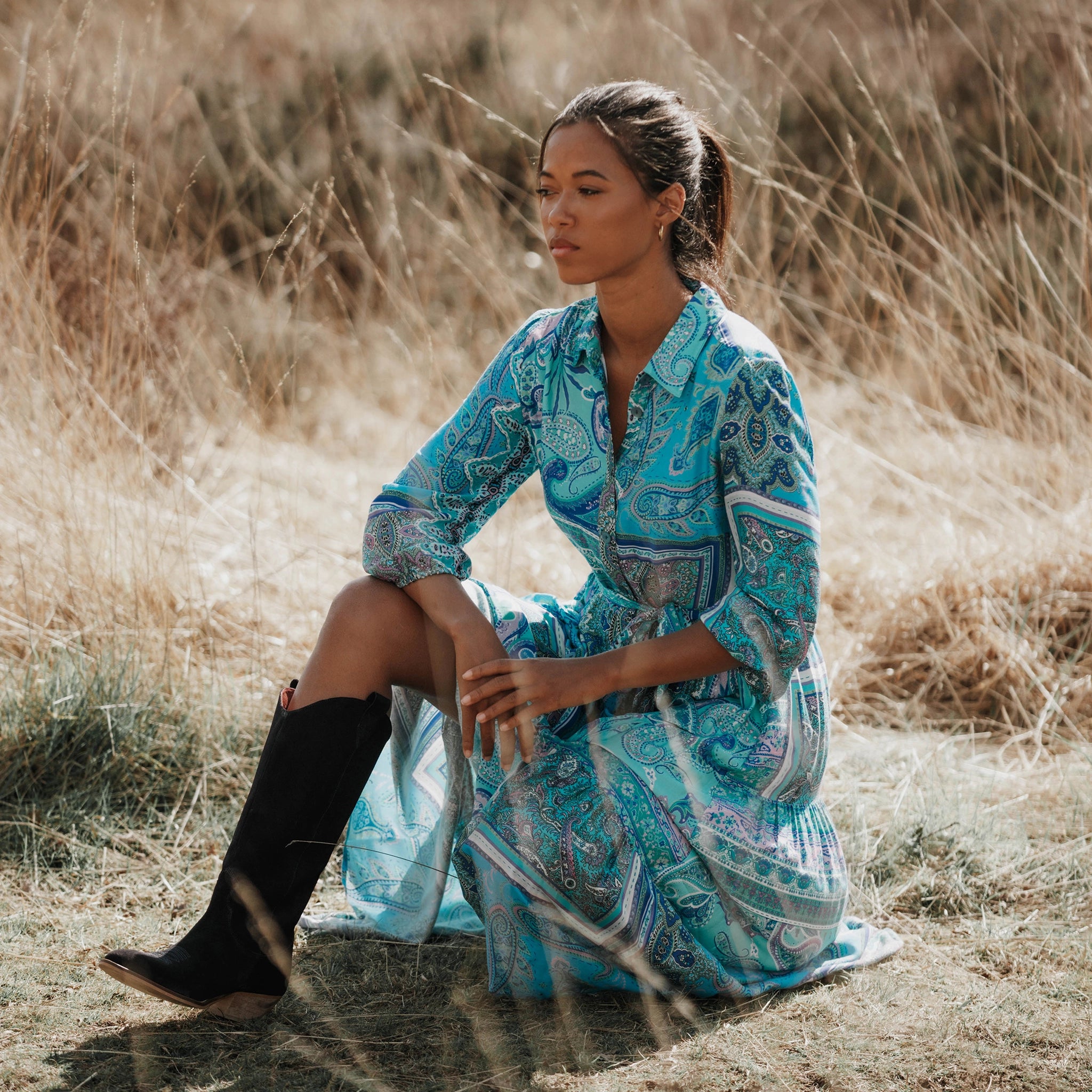 Beth Navy Suede Boots - Welligogs