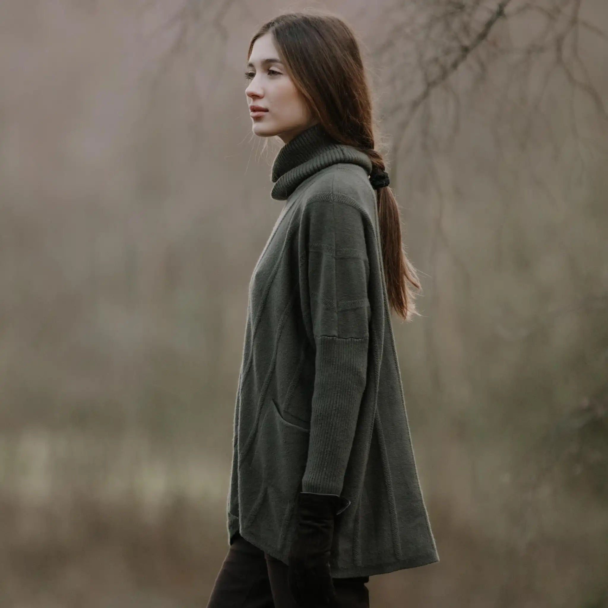 Cable Knit Khaki Jumper - Welligogs