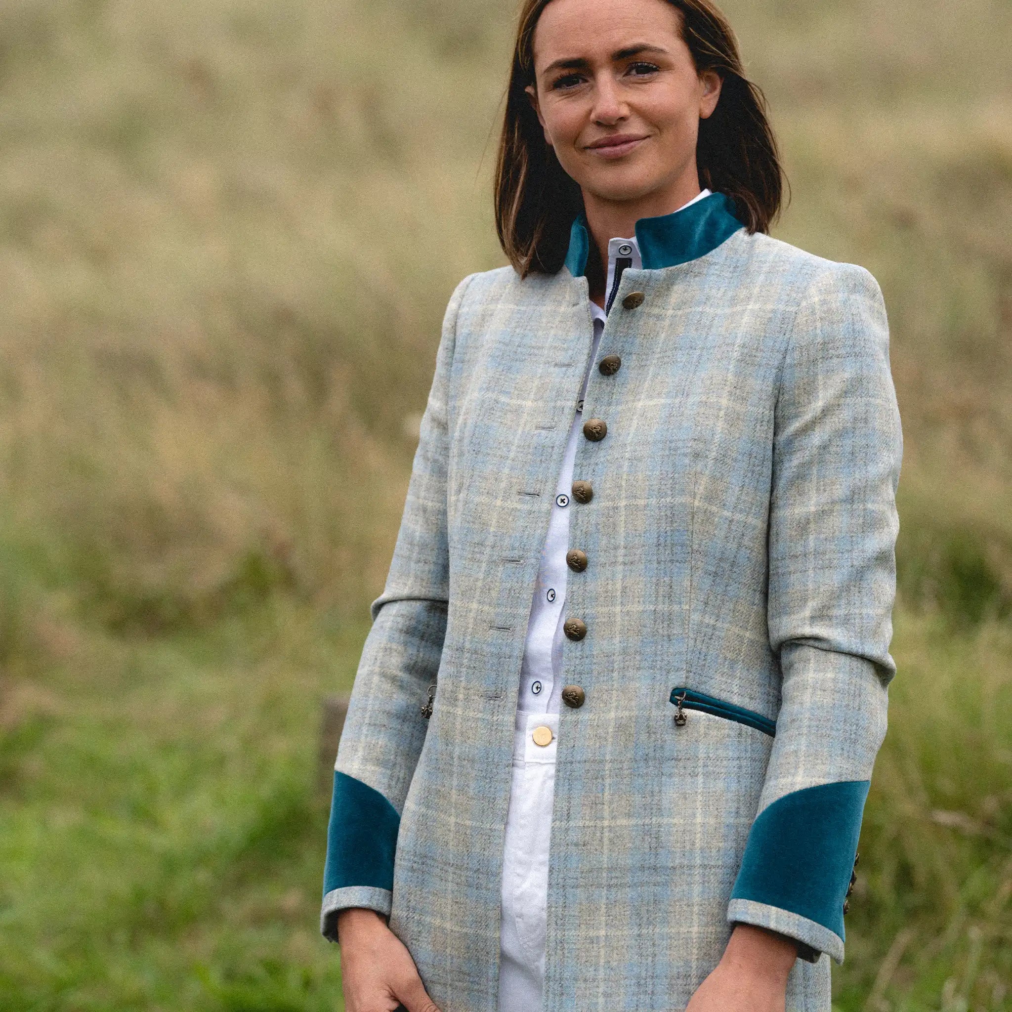 Knightsbridge Sky Blue Wool Jacket - Welligogs