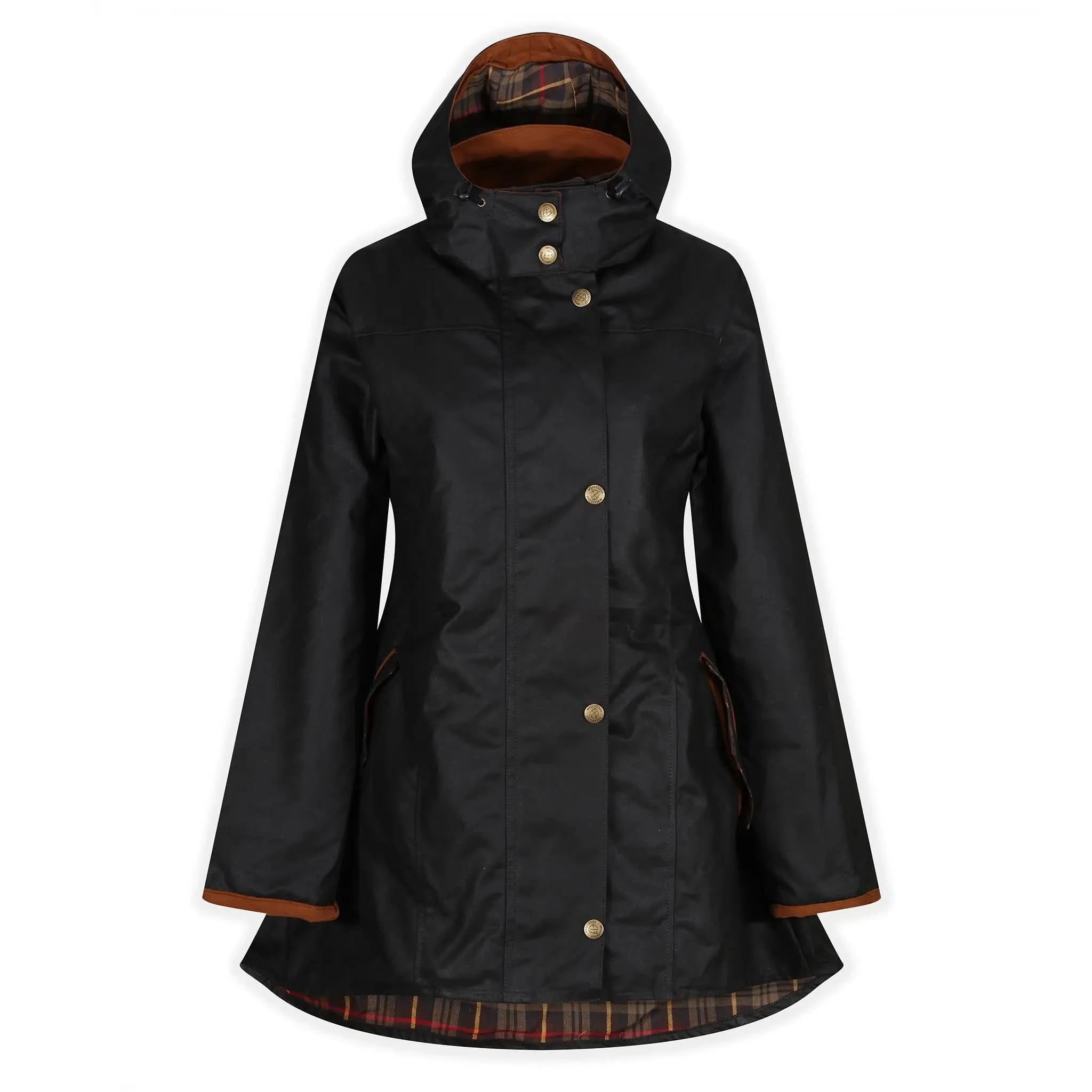 Louise Black/Tan Wax Coat - Welligogs