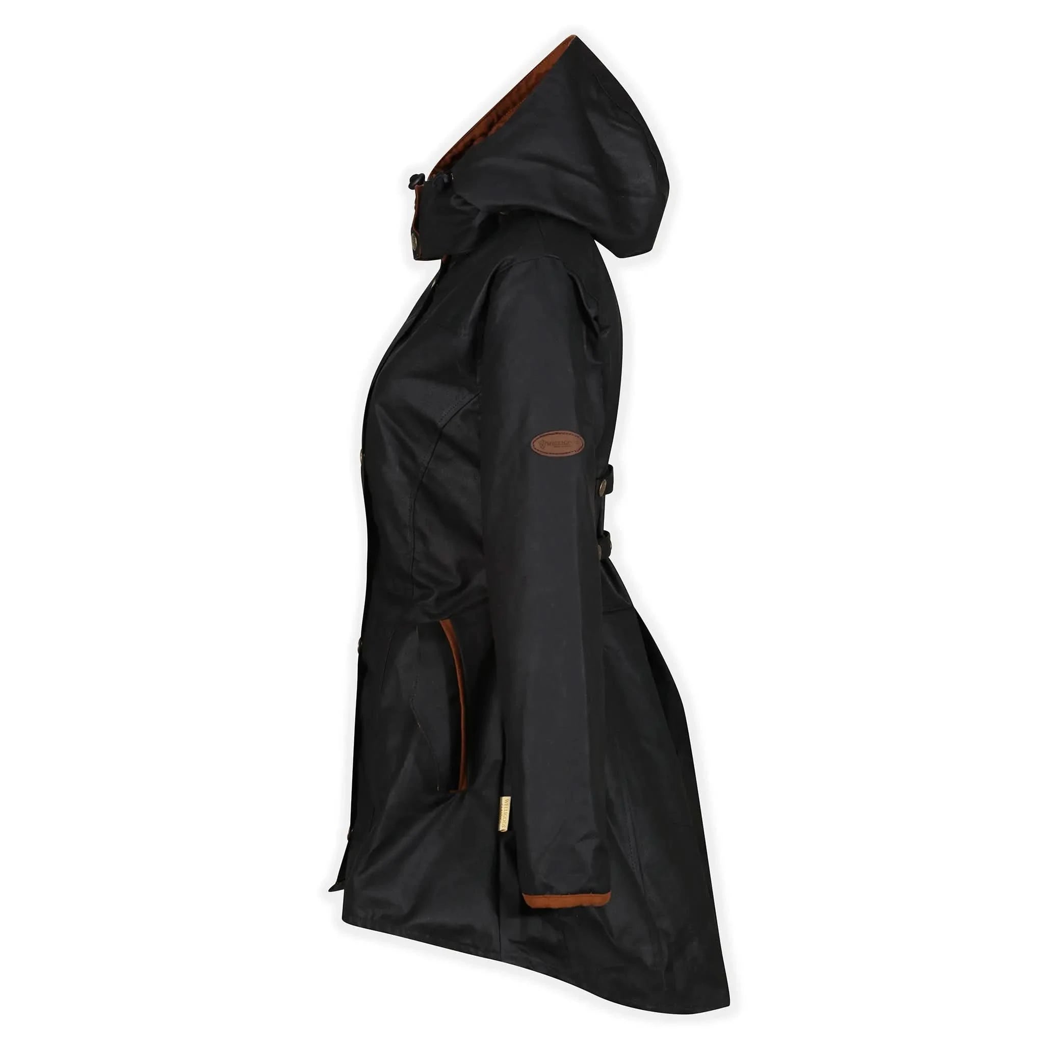 Louise Black/Tan Wax Coat - Welligogs