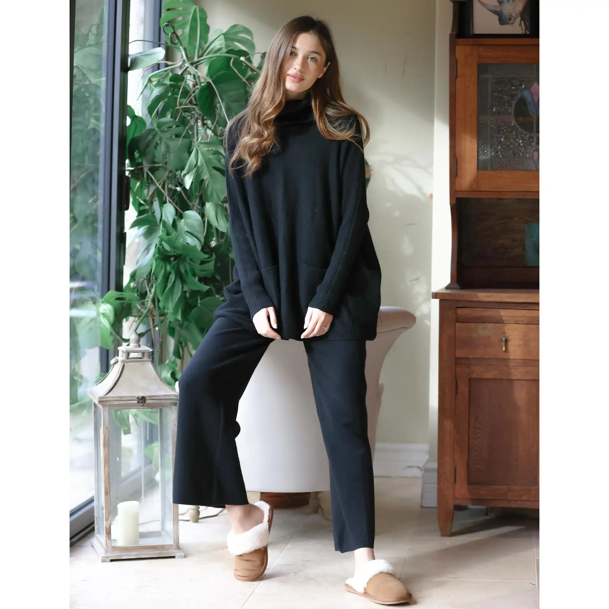 Sophie Black Loungewear Trousers - Welligogs