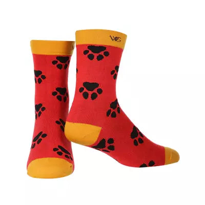 Men's Bamboo Paw Print Socks - Welligogs