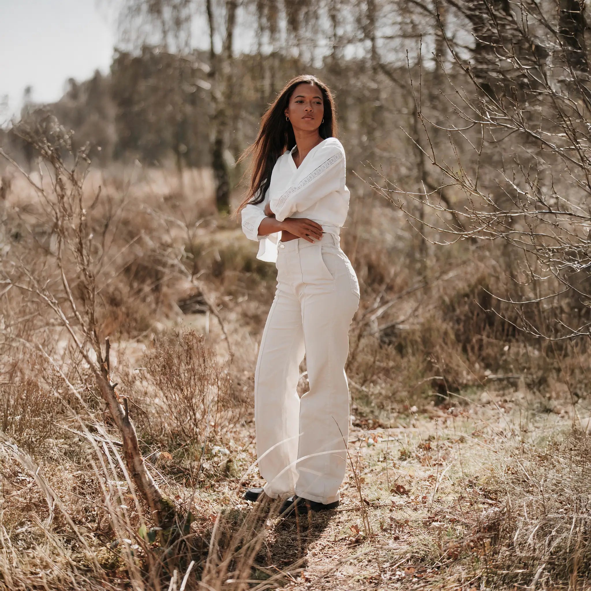 Nina Wheat High Waisted Jeans - Welligogs