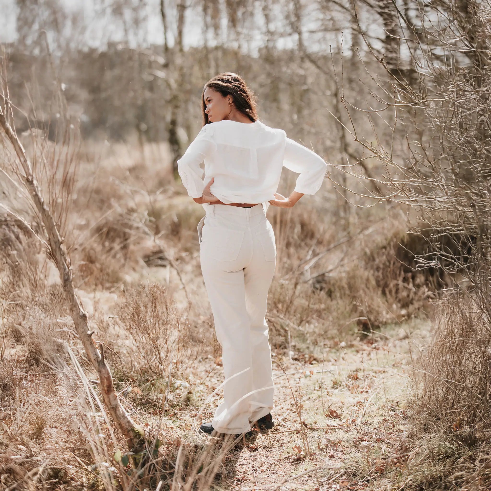 Nina Wheat High Waisted Jeans - Welligogs