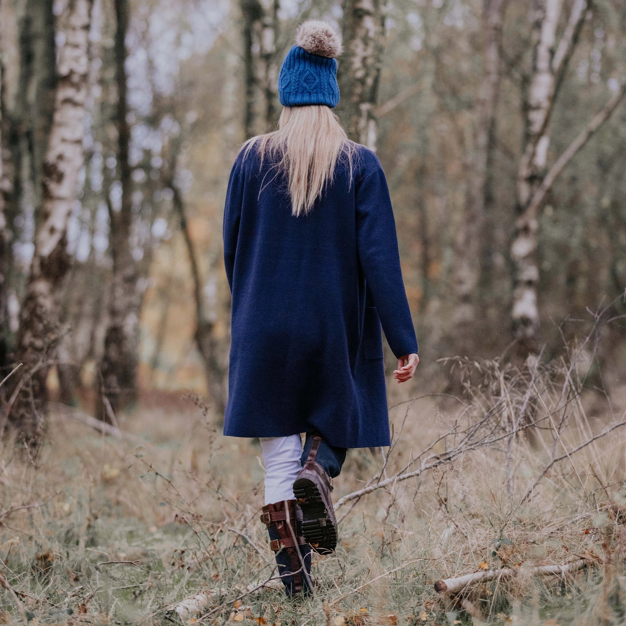 Longline Navy Cardigan - Welligogs