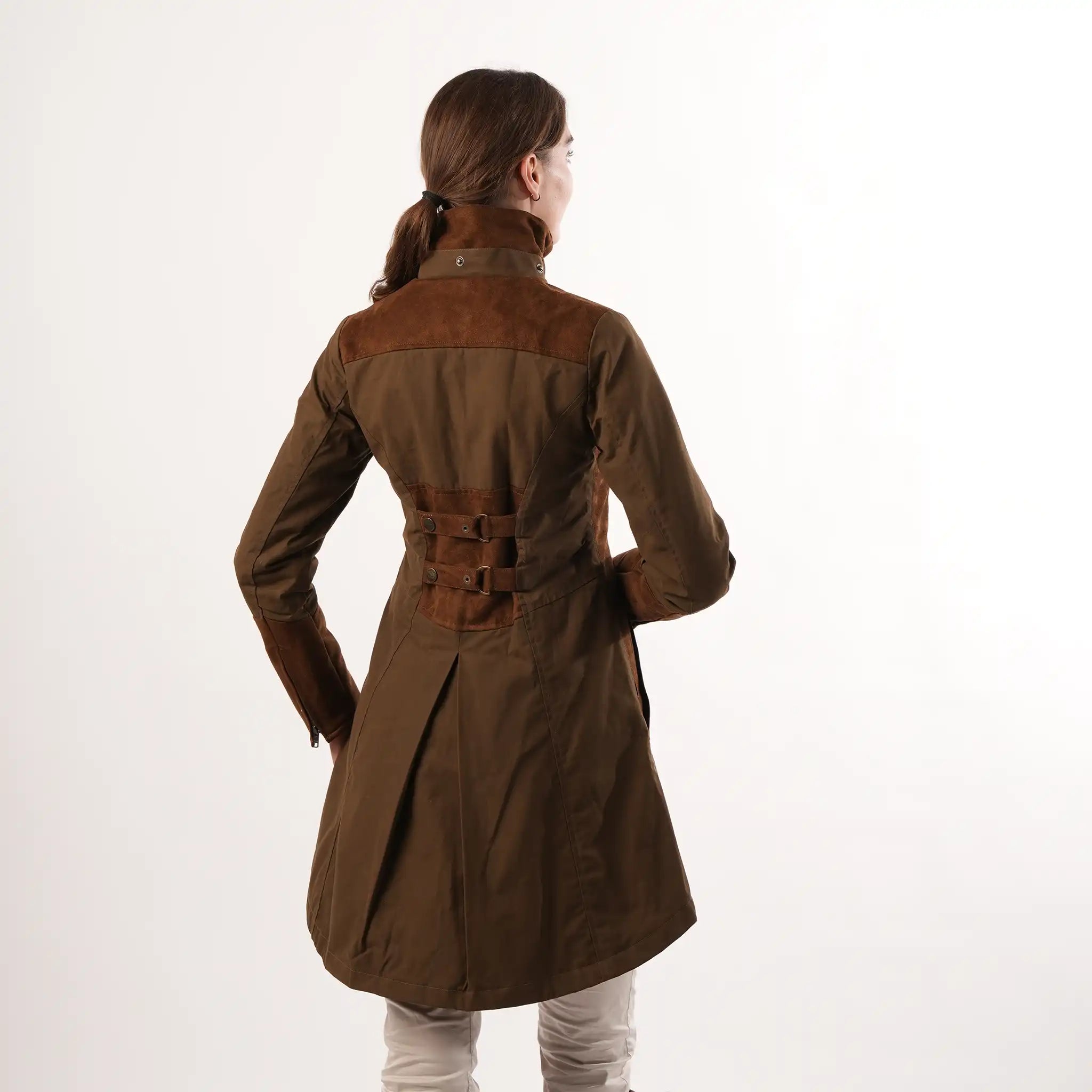 Odette Khaki Poppy Lined Waterproof Coat