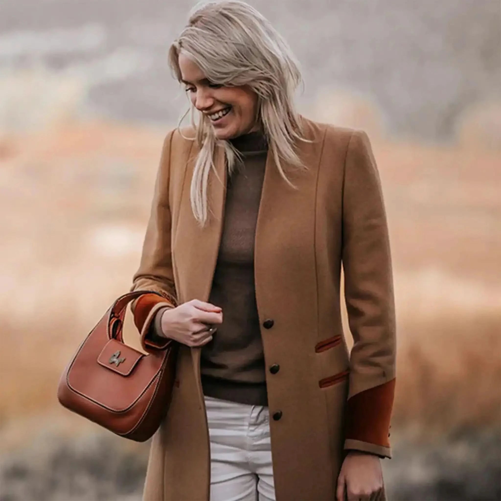 Oxford Camel Wool Coat - Welligogs