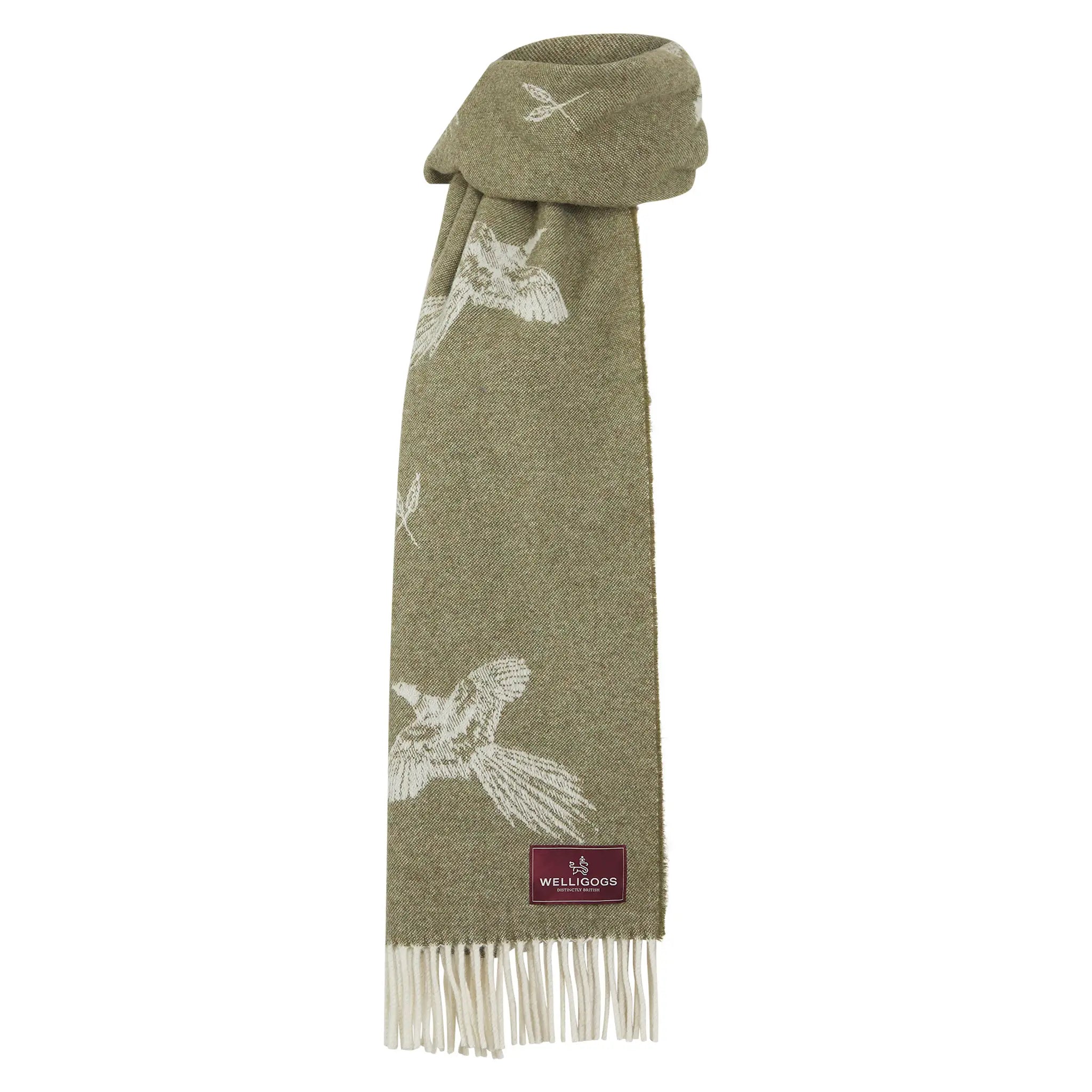 Alaskan Pheasant Green Scarf