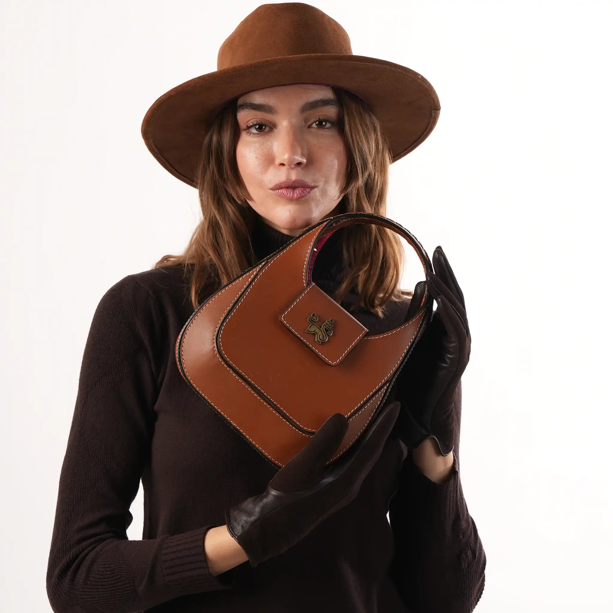 Phillipa Tan Leather Handbag