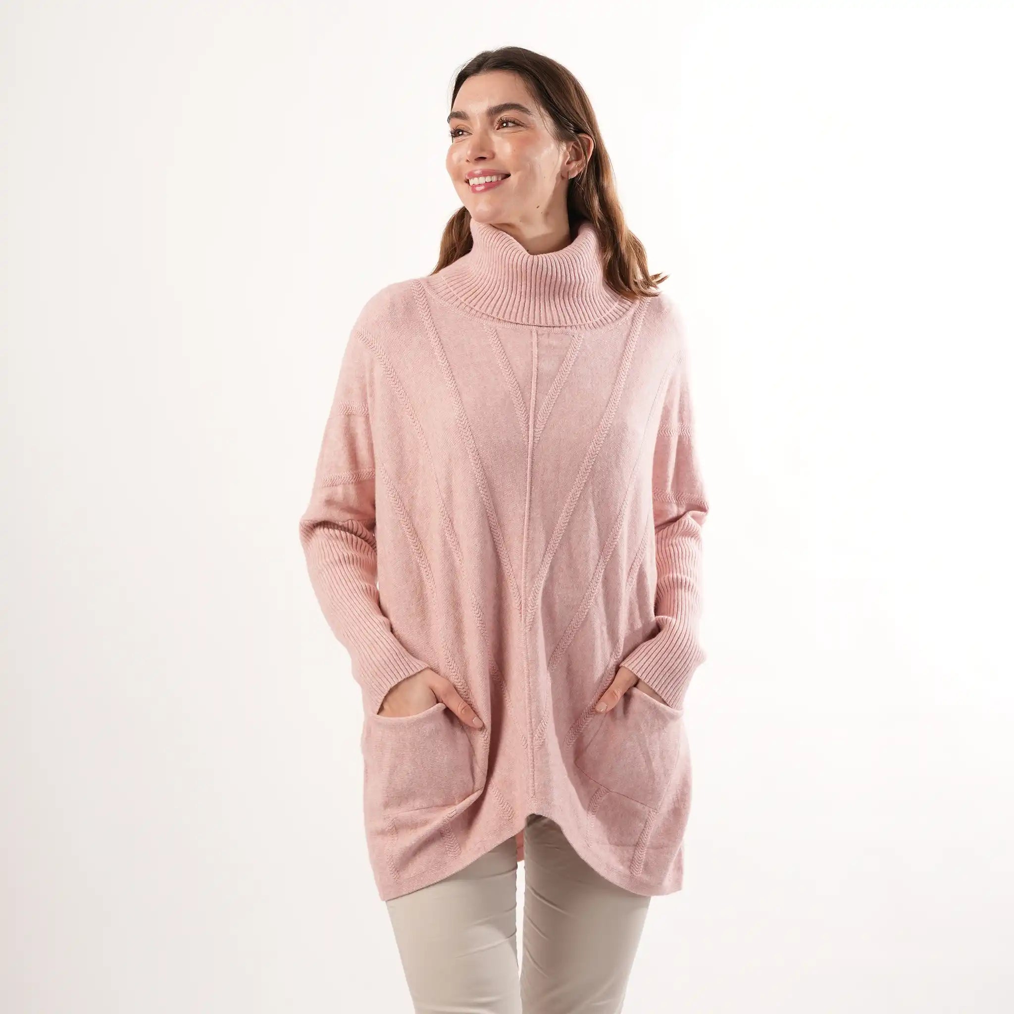 Cable Knit Pink Jumper