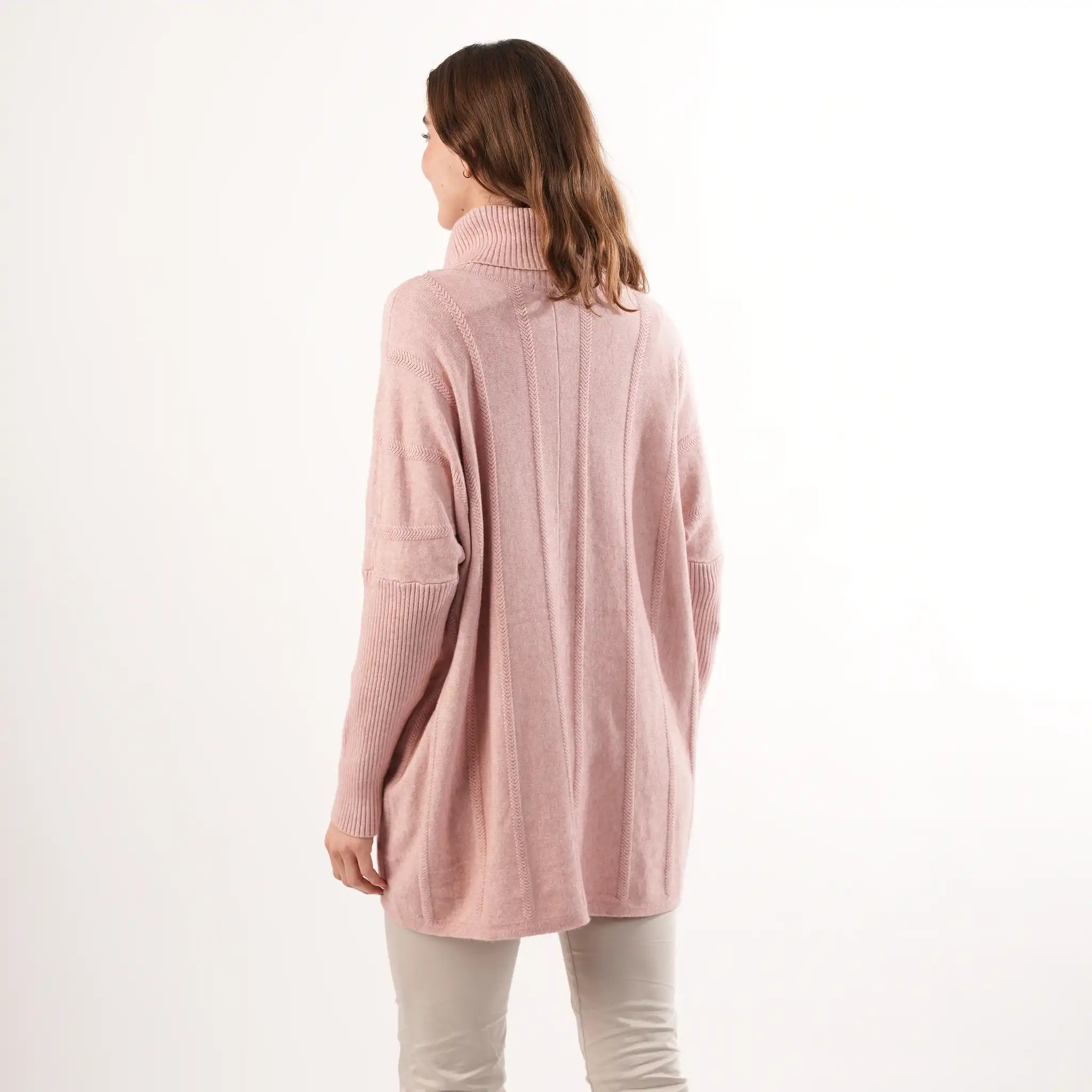 Cable Knit Pink Jumper