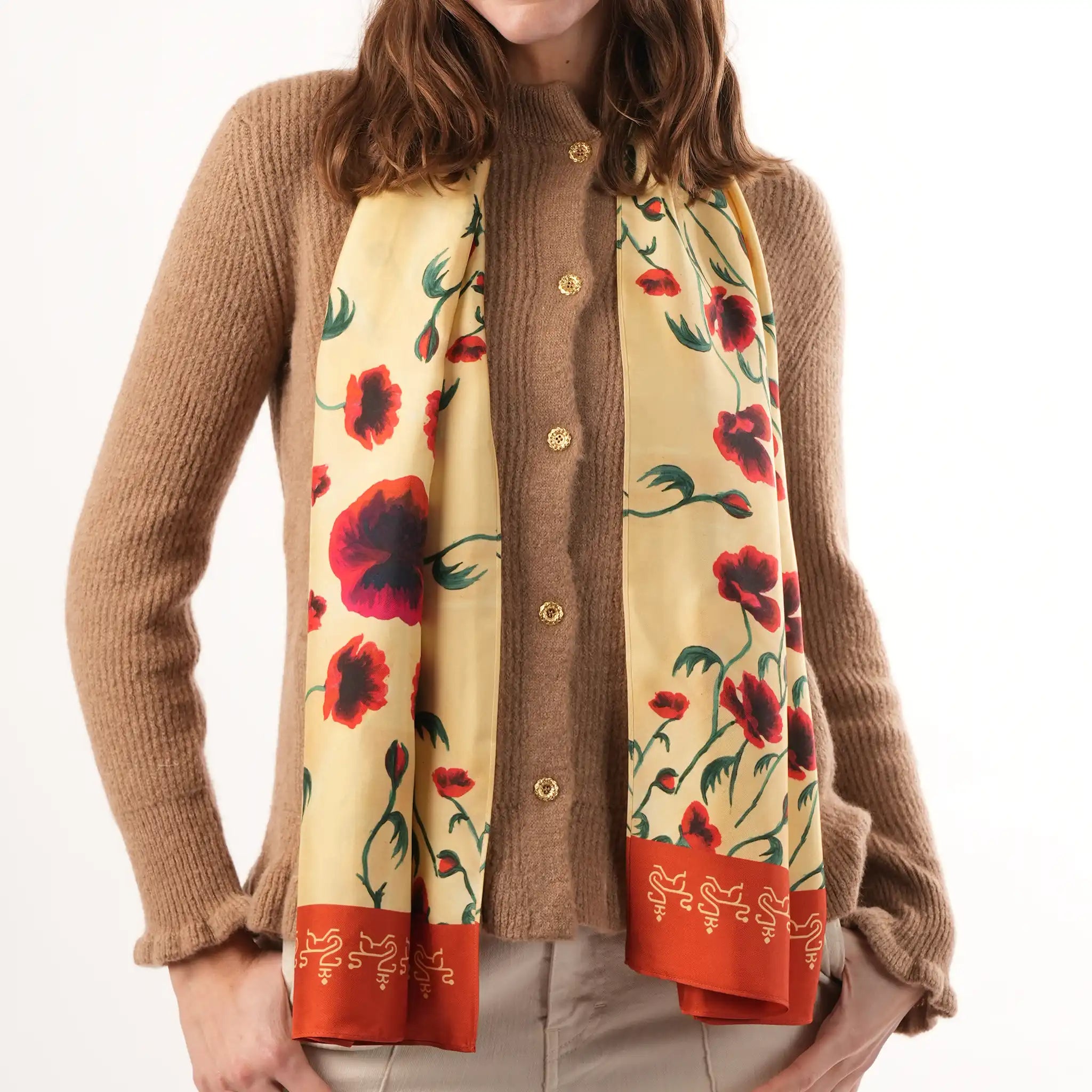 Poppy Vine Long Scarf
