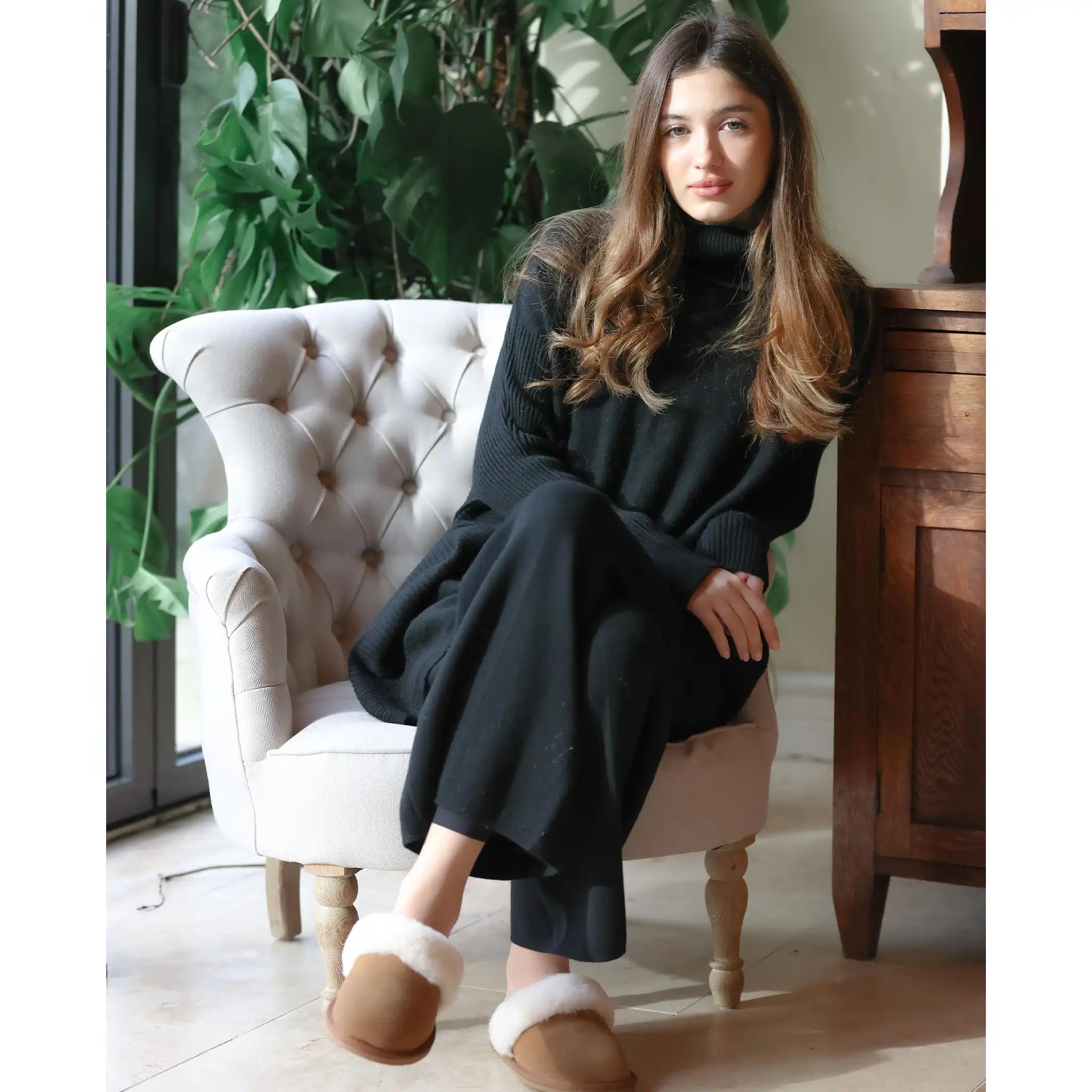 Black Ribbed Jumper - Welligogs