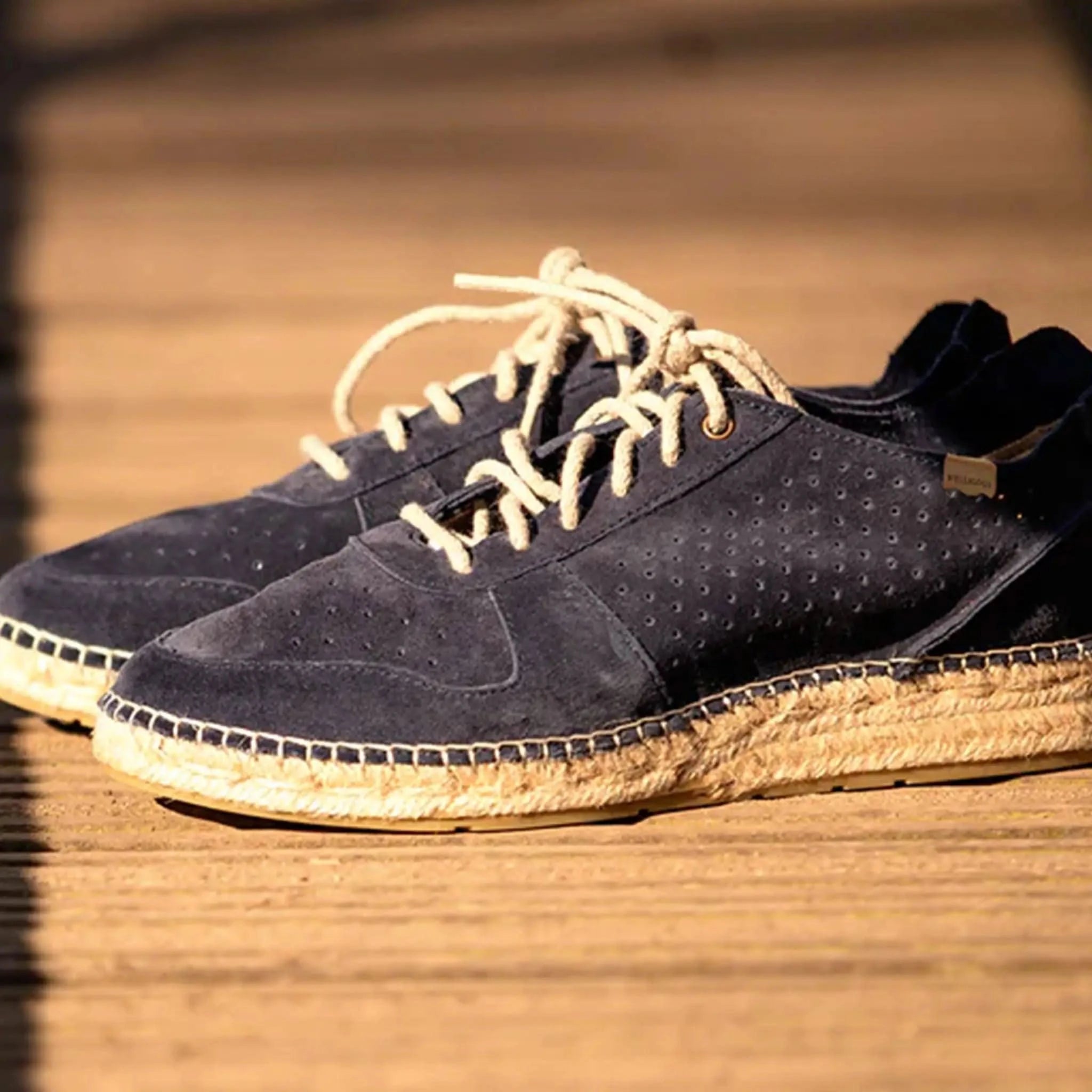 Porto Navy Suede Trainers - Welligogs