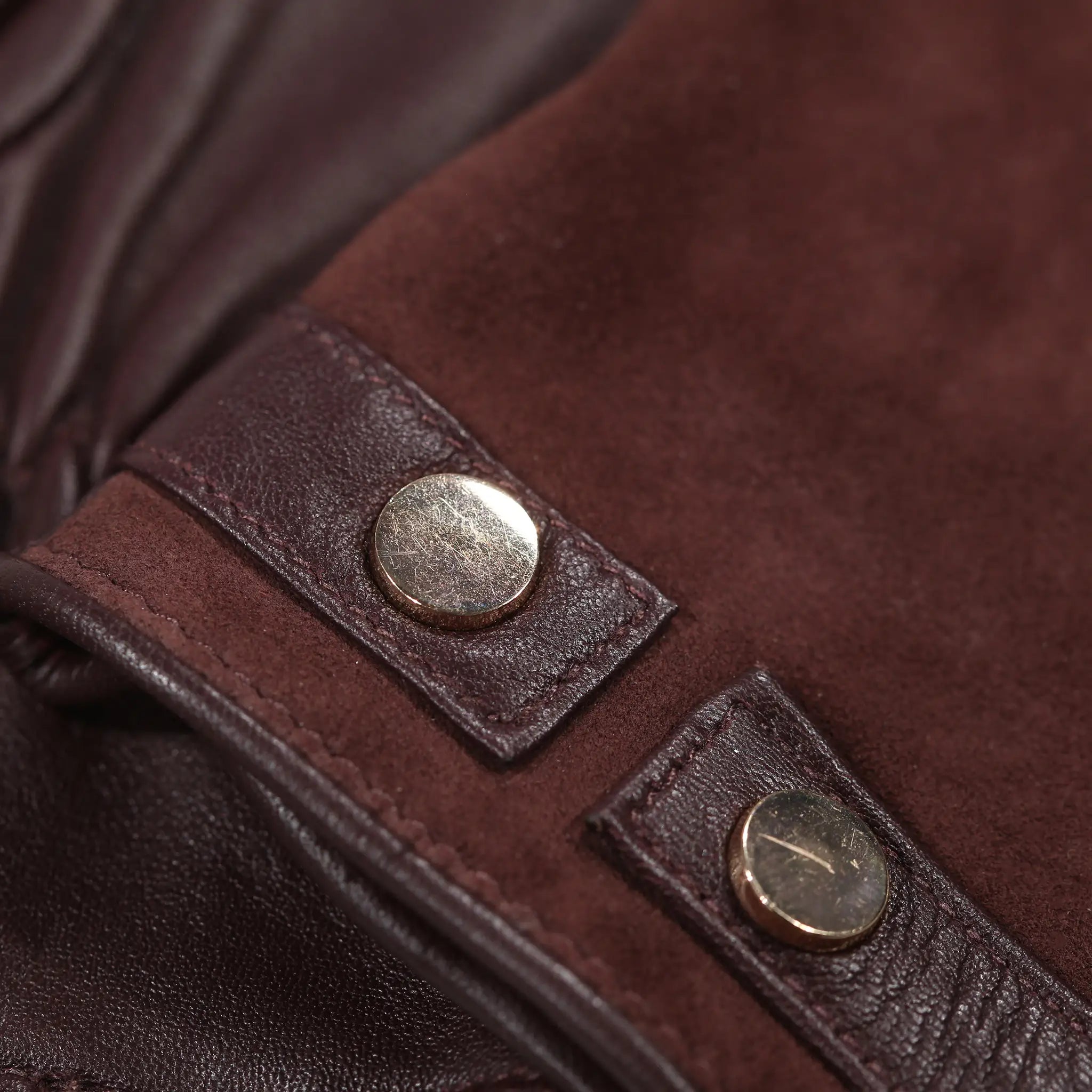 Leather & Suede Burgundy Gloves - Welligogs