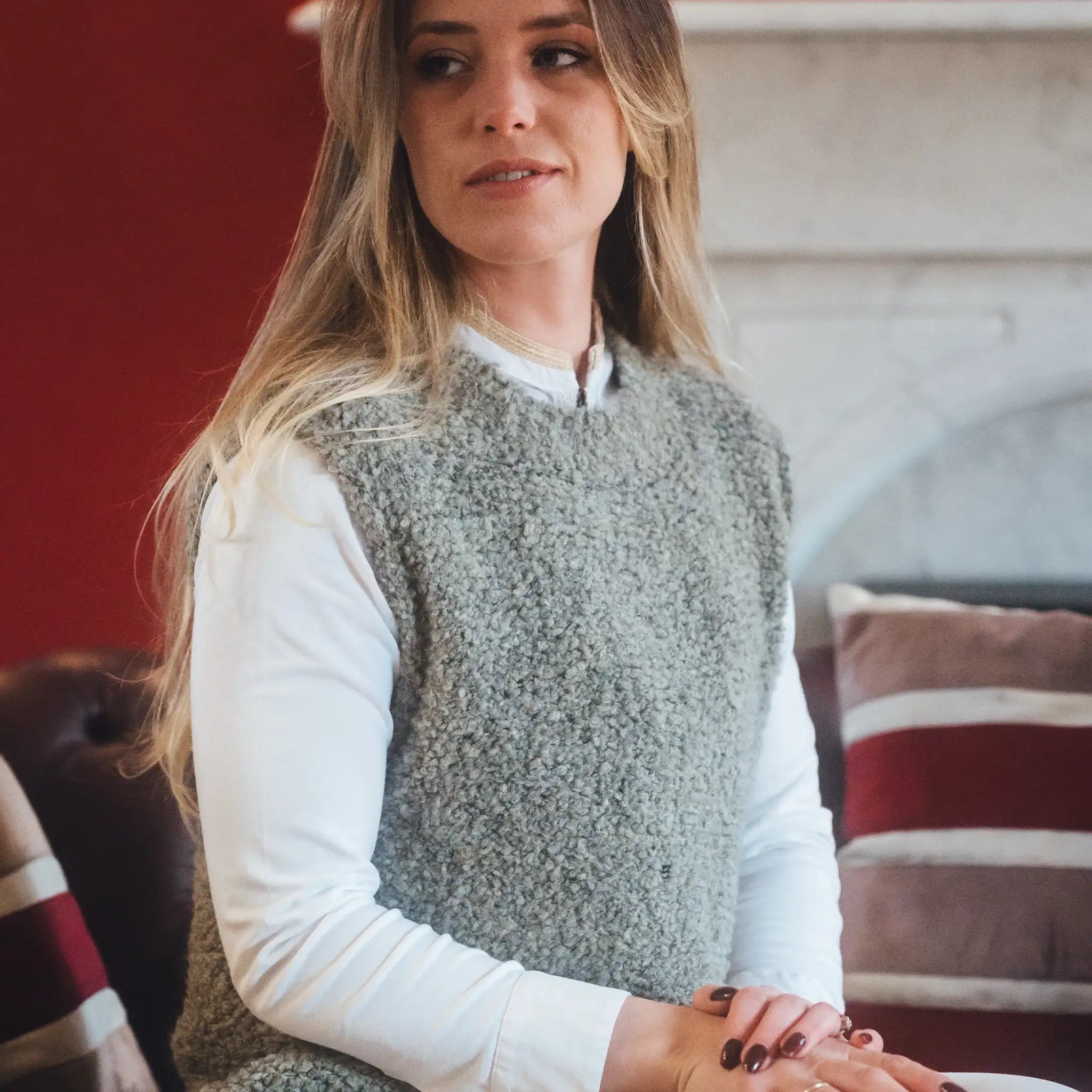 Autumn Stone Boucle Vest - Welligogs